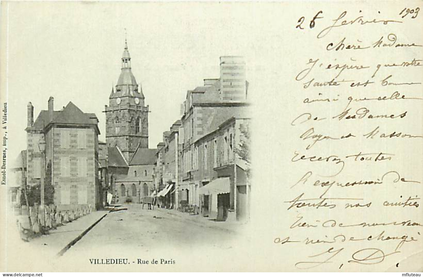 50* VILLEDIEU Rue De Paris    RL03,1189 - Personnages