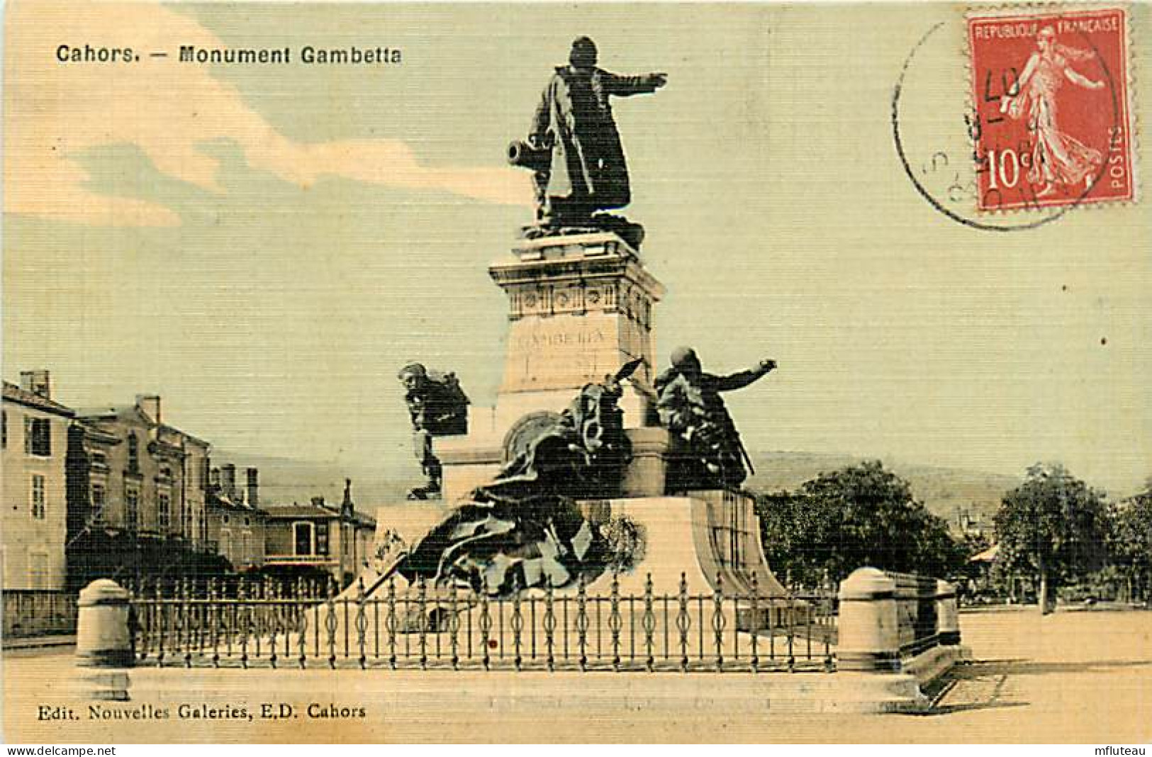 46* CAHORS  Monument Gambetta    RL03,0907 - Cazals