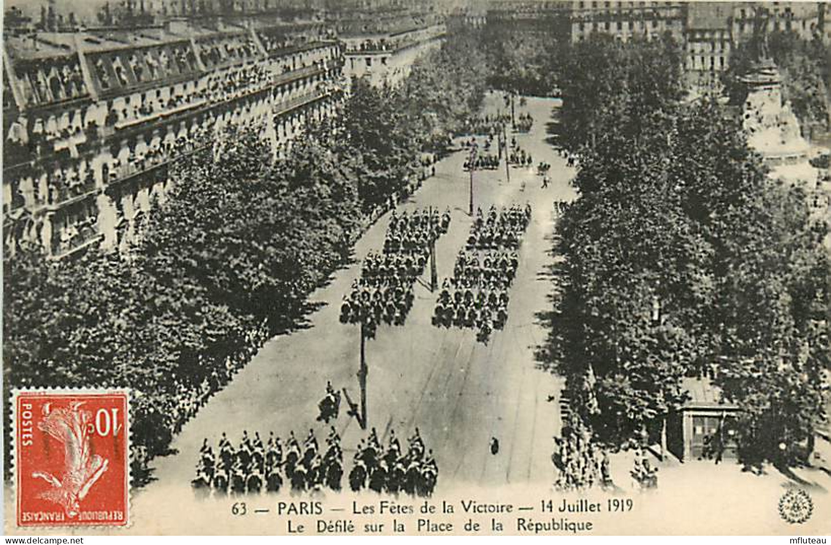 75* PARIS 3e   Place Republique  Defile De La Victoire 1919    RL04 .0392 - Paris (03)