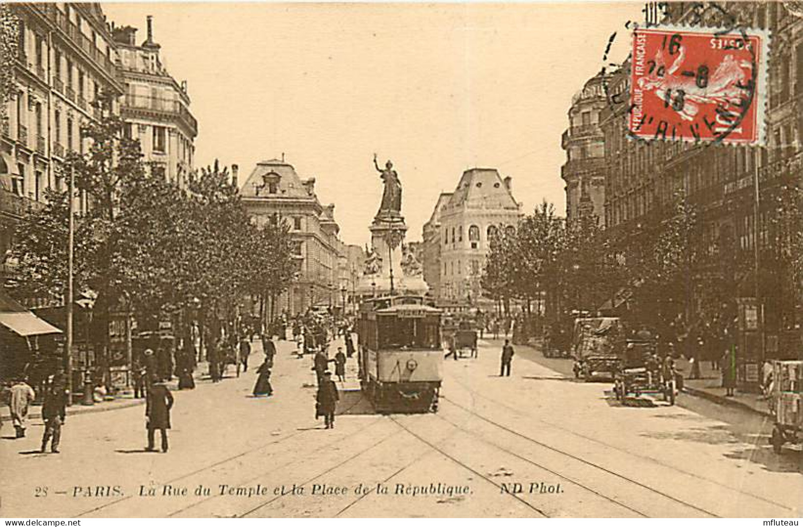 75* PARIS 3e   Rue Du Temple  Place Republique    RL04 .0393 - Paris (03)