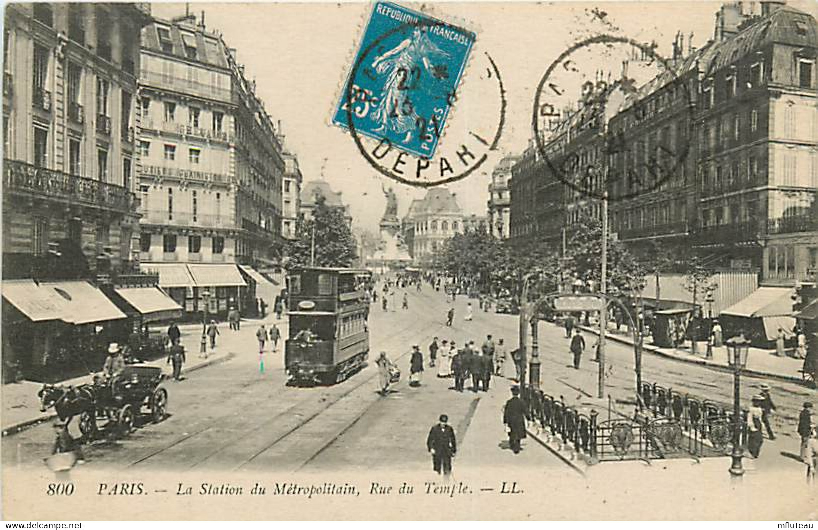 75* PARIS 3e   Rue Du Temple  Metro    RL04 .0389 - District 03