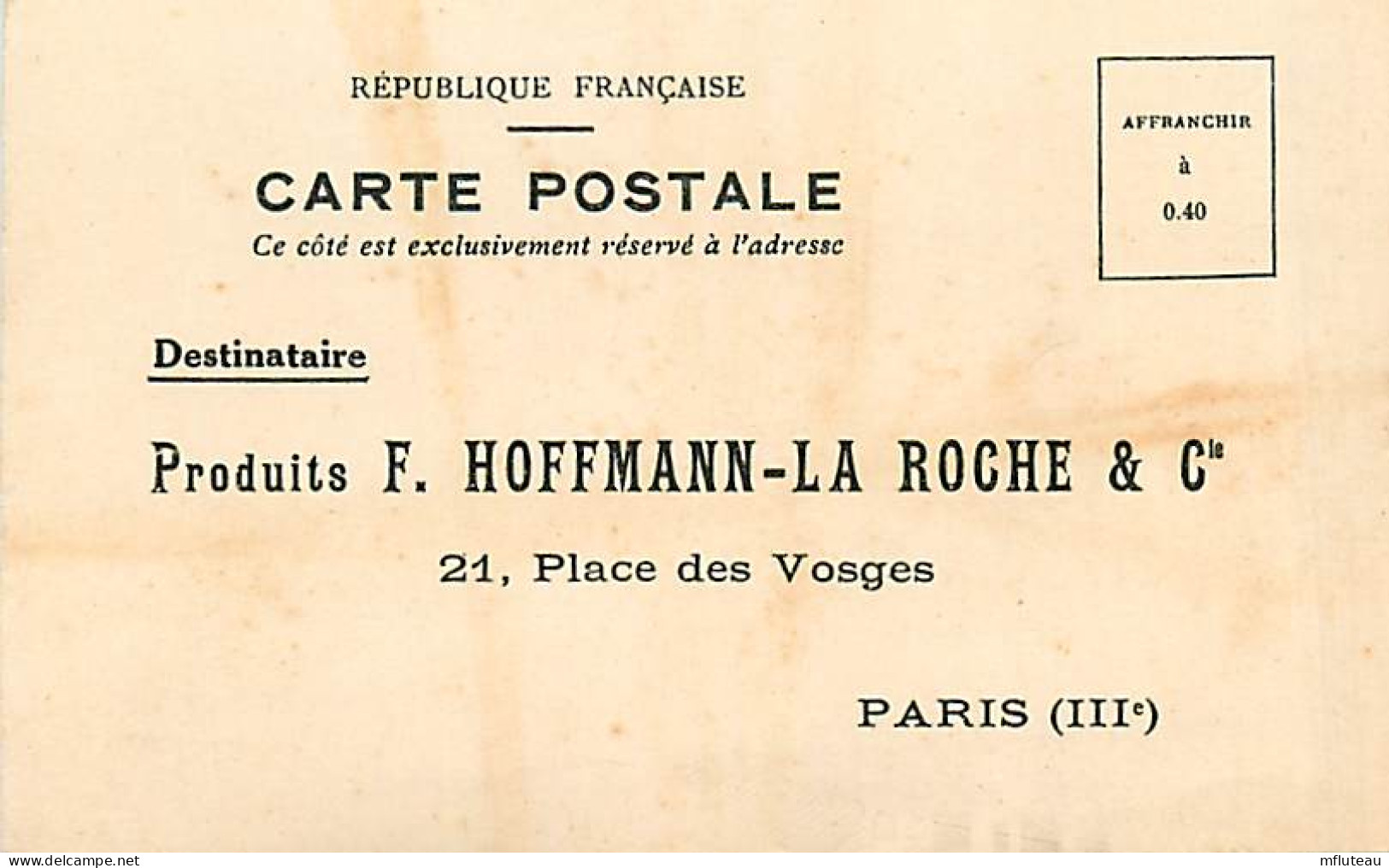 75* PARIS 3e   HOFFMANN  LA ROCHE  « sirop Roche «    RL04 .0363 - Health