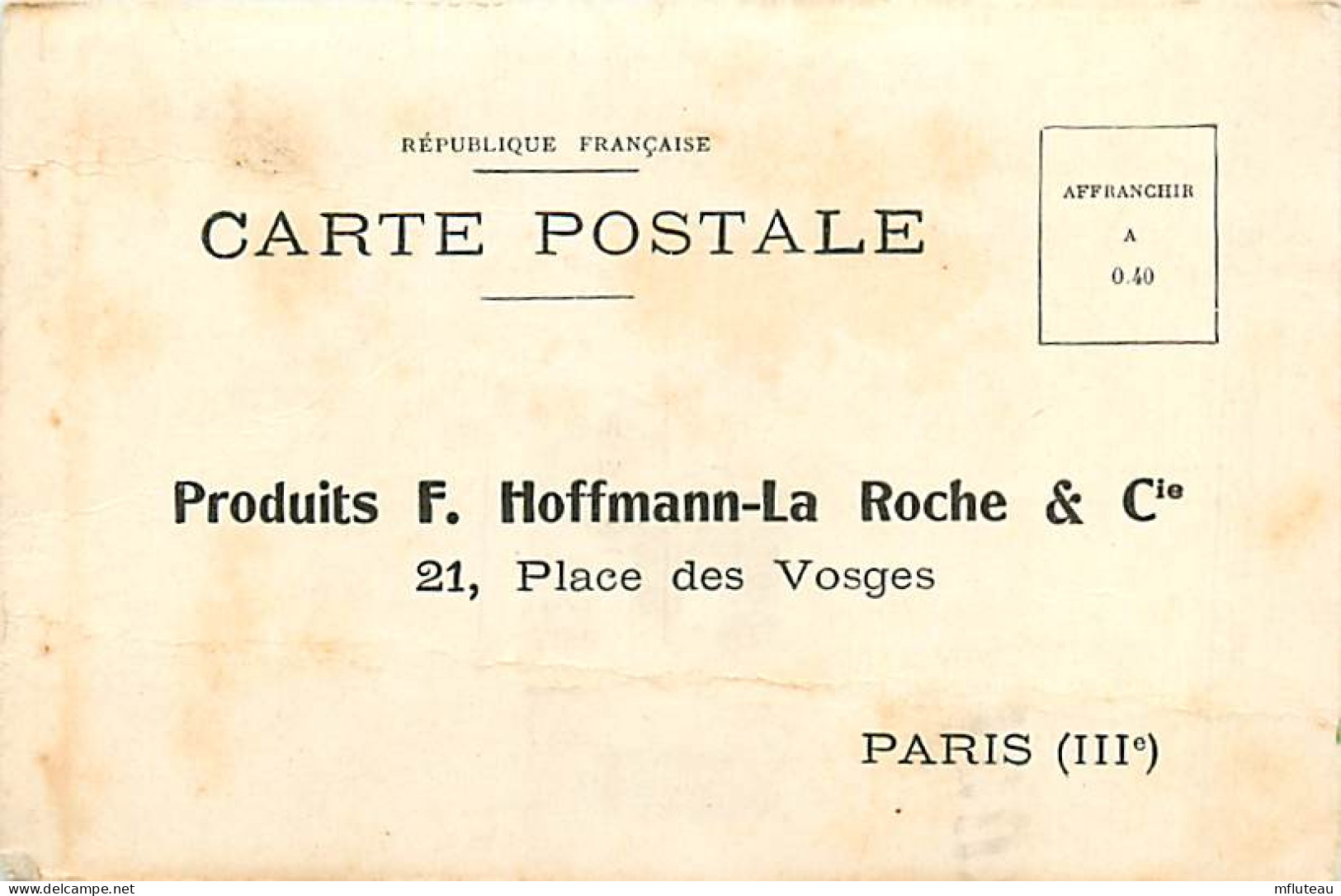 75* PARIS 3e   Produits HOFFMANN -LA ROCHE Pl Des Vosges    RL04 .0344 - Santé