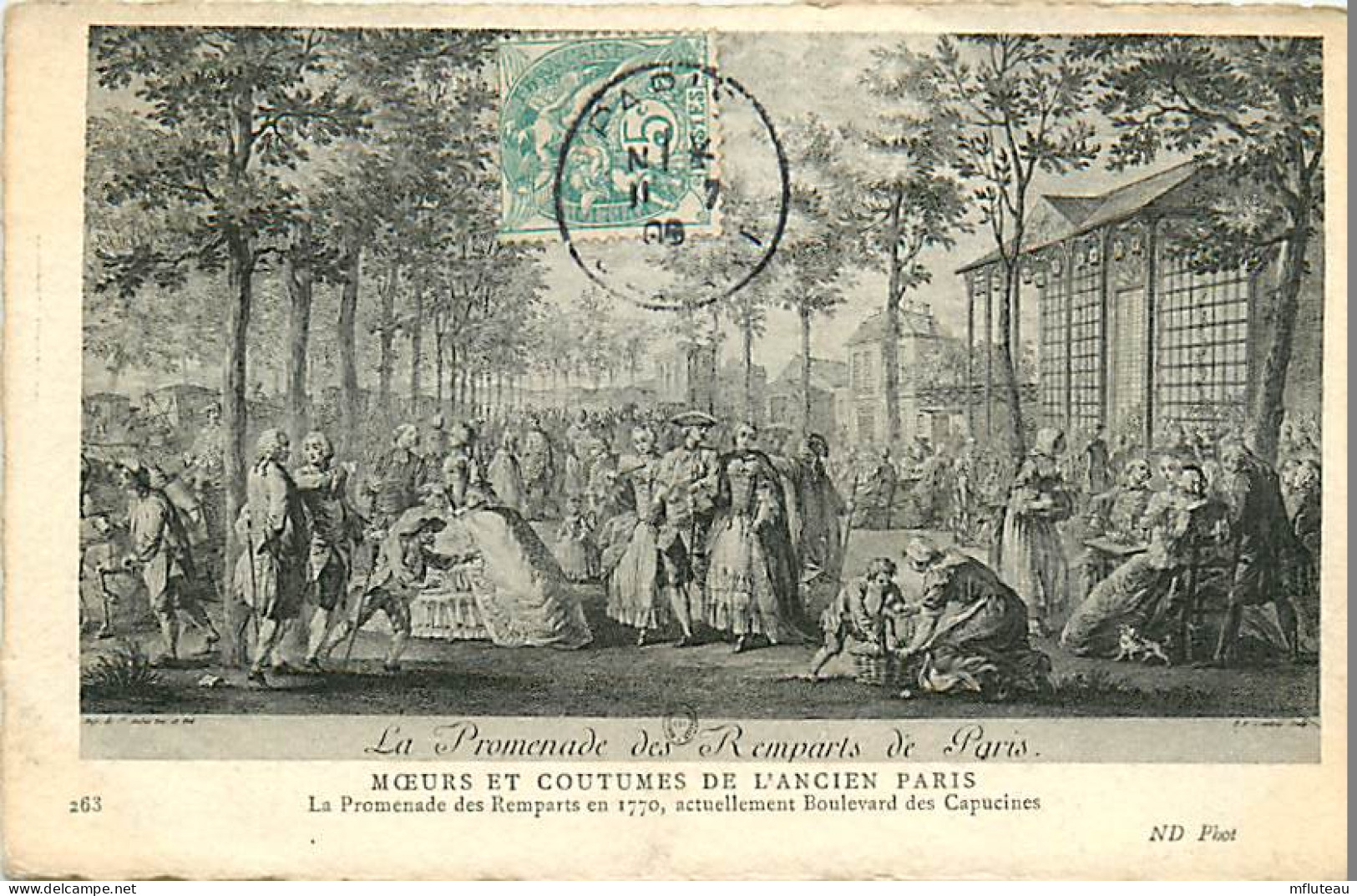 75* PARIS 2e   Ancien Paris  Promenade Des Remparts En 1770   RL04 .0238 - Arrondissement: 02