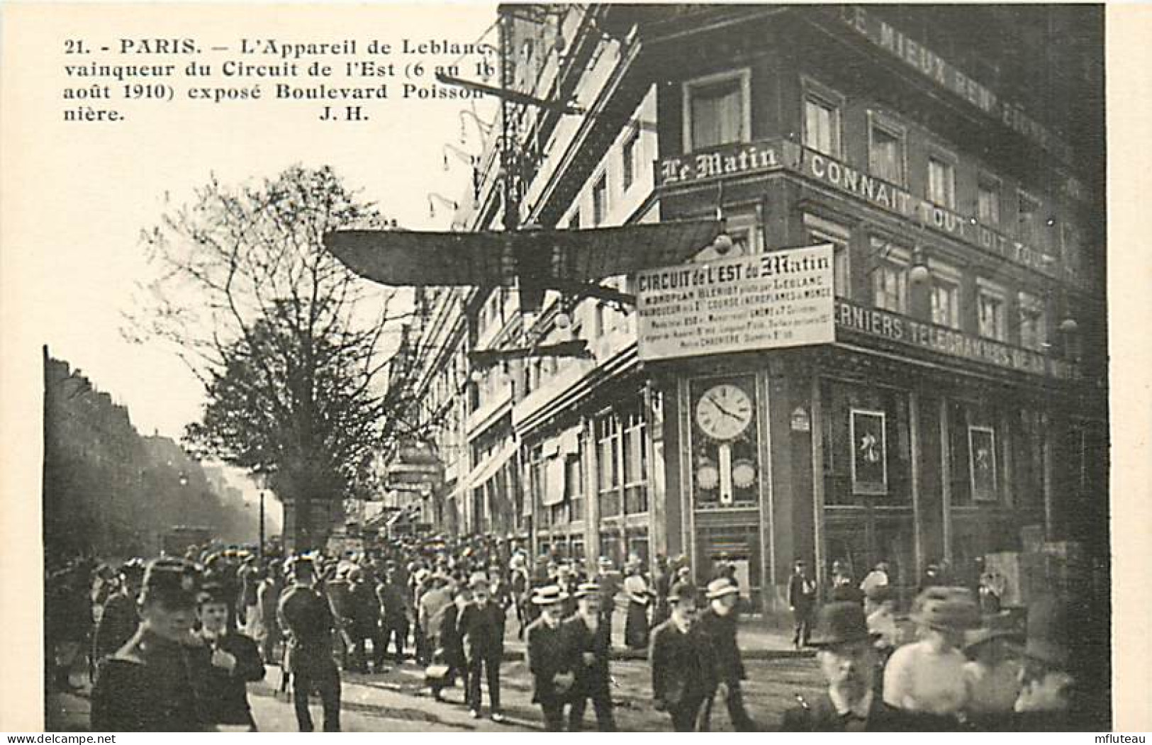 75* PARIS 2e   Avion De LEBLANC  1910    RL04 .0230 - Arrondissement: 02