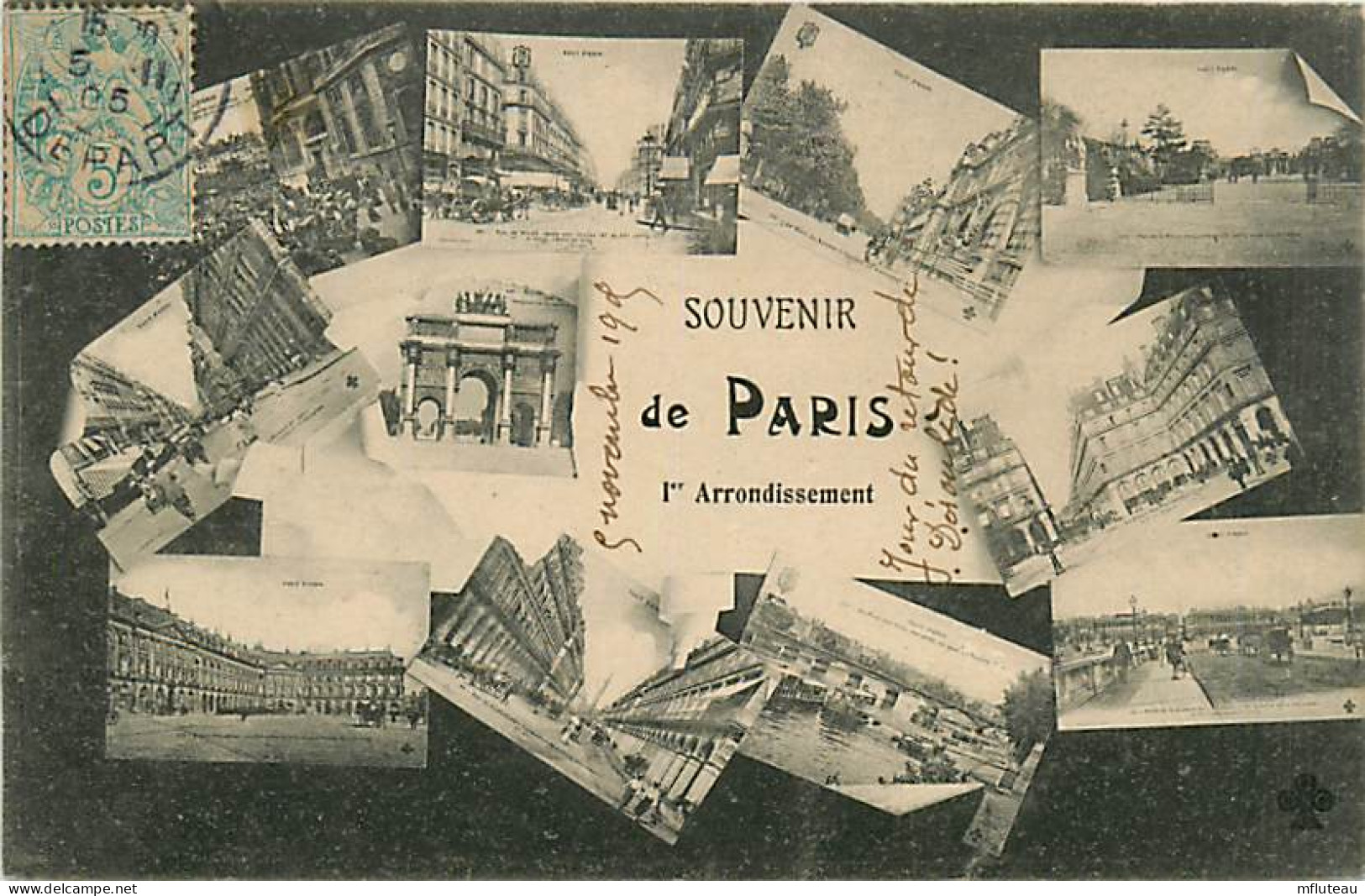 75* PARIS 1er   Souvenir  Multivues    RL04 .0095 - District 01