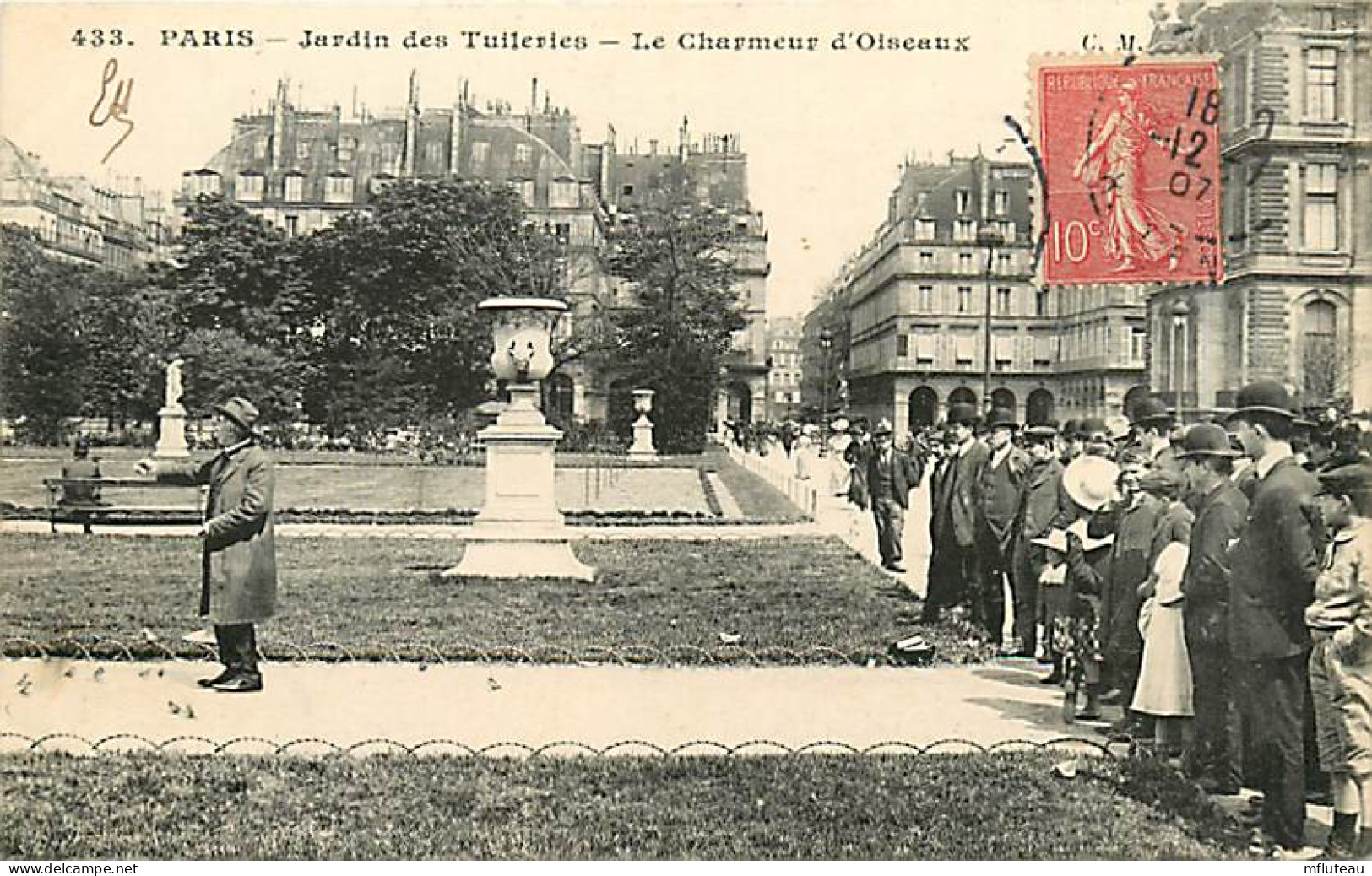 75* PARIS 1er   Tuileries    Charmeur D Oiseaux RL04 .0072 - Distrito: 01