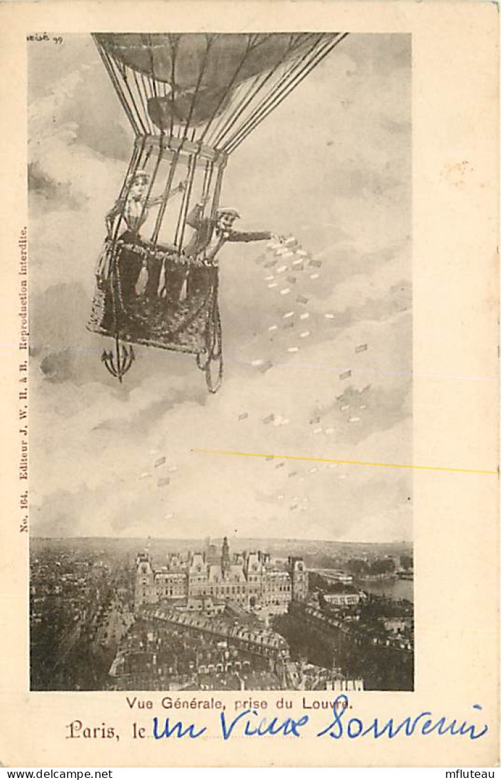 75* PARIS 1er   Vue Prise Du Louvre   Ballon    RL04 .0032 - Paris (01)