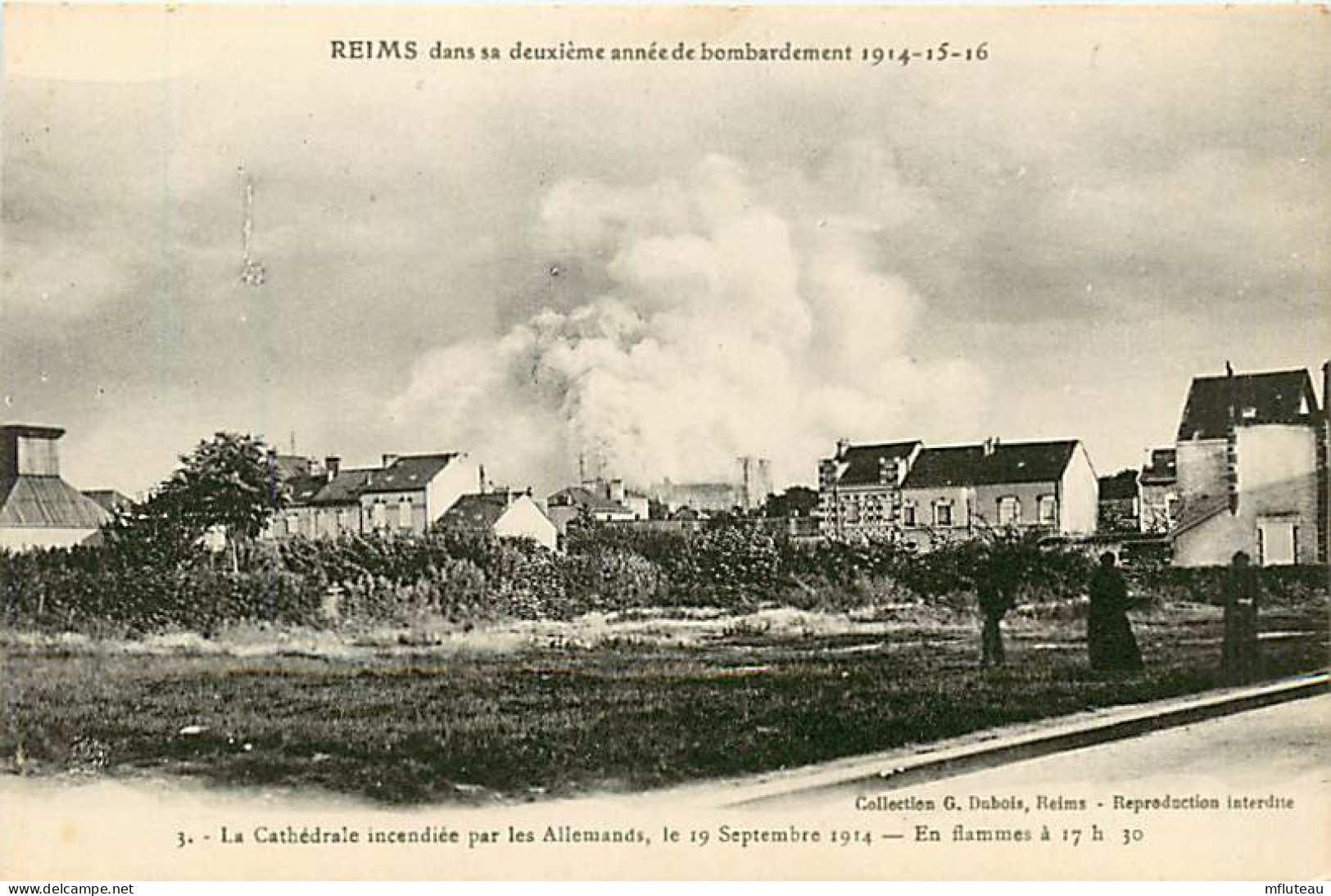 51* REIMS Cathedrale Incendiee WW1  RL03,1453 - War 1914-18