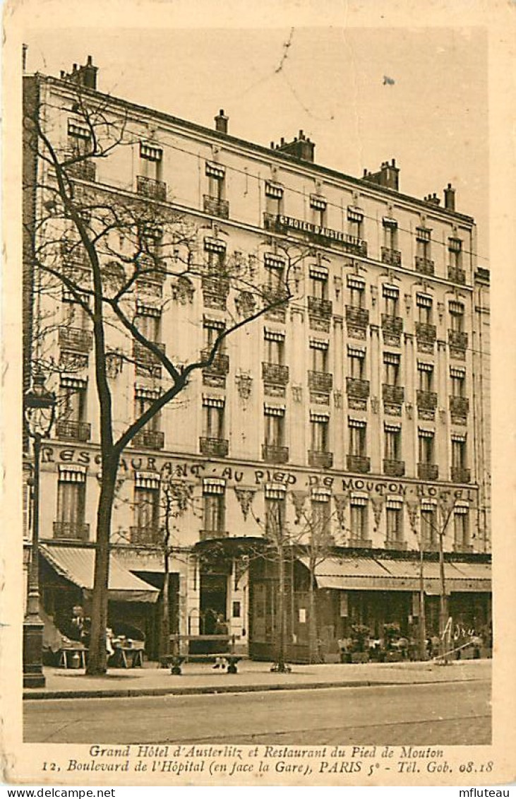 75* PARIS  5e  Grand Hotel D AusteRL04itz  Bd De L Hopital      RL04 .0791 - Distrito: 05