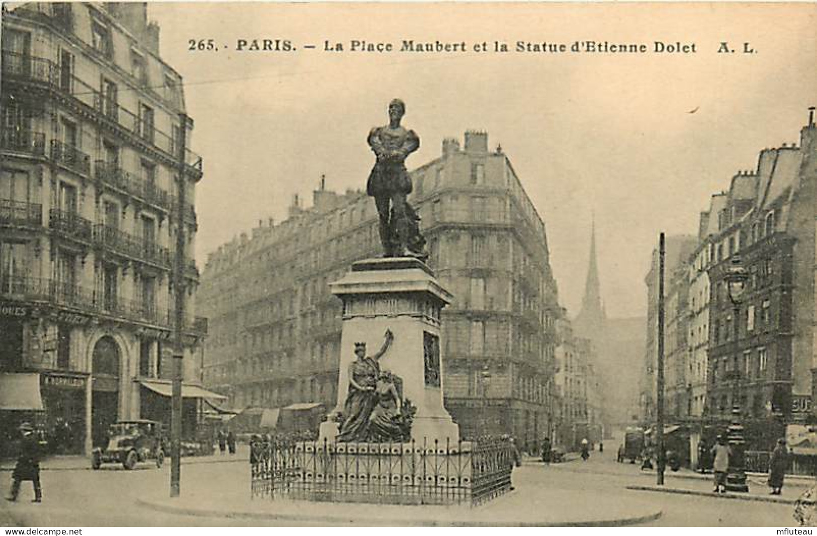 75* PARIS  5e  Place Maubert  - Statue   Dolet     RL04 .0779 - Arrondissement: 05