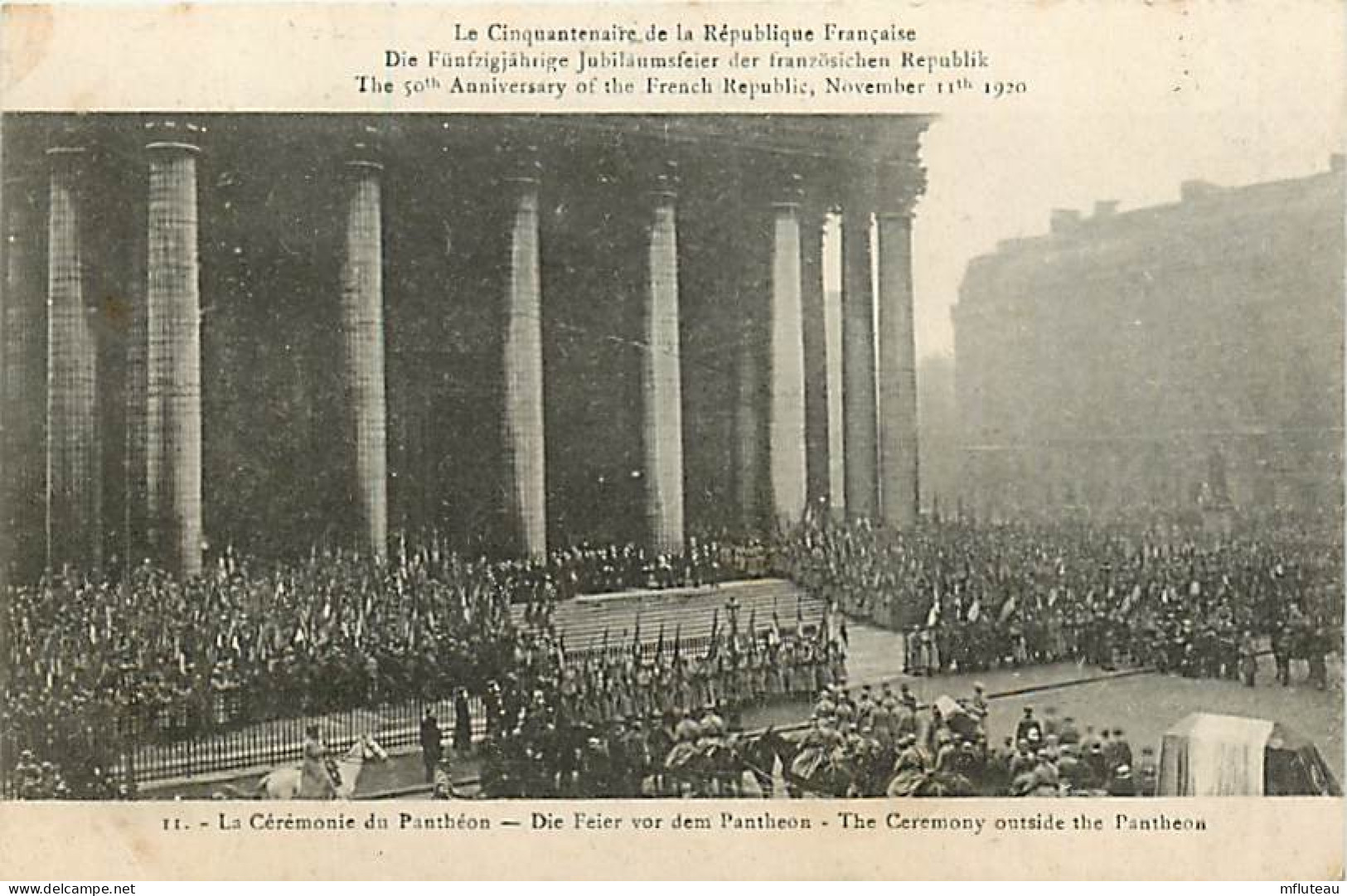 75* PARIS  5e  Cinquantenaire Republique 1920- Pantheon     RL04 .0717 - Distrito: 05