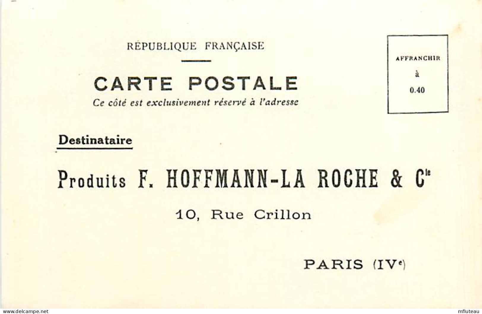 75* PARIS 4e  Labo HOFFMANN Et ROCHE   - Sirop « roche Eu Thiocol »    RL04 .0500 - Paris (04)