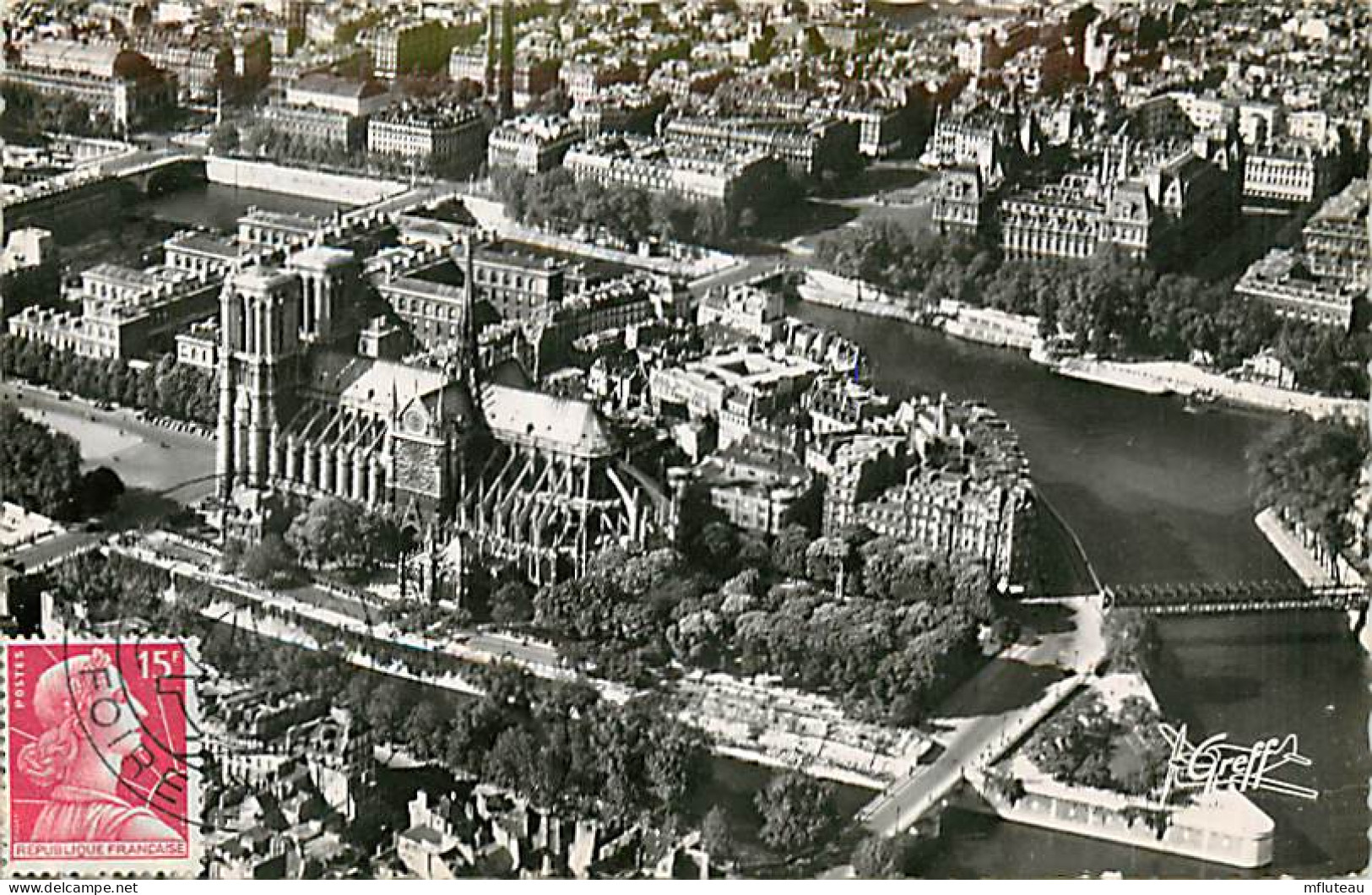 75* PARIS 4e   Vue Aerienne Notre Dame  CPSM(8x14cm)   RL04 .0469 - Arrondissement: 04