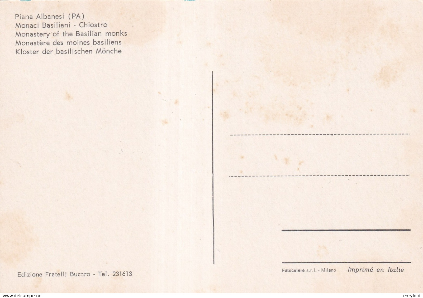 Piana Albanesi Monaci Brasiliani Chiostro - Altri & Non Classificati