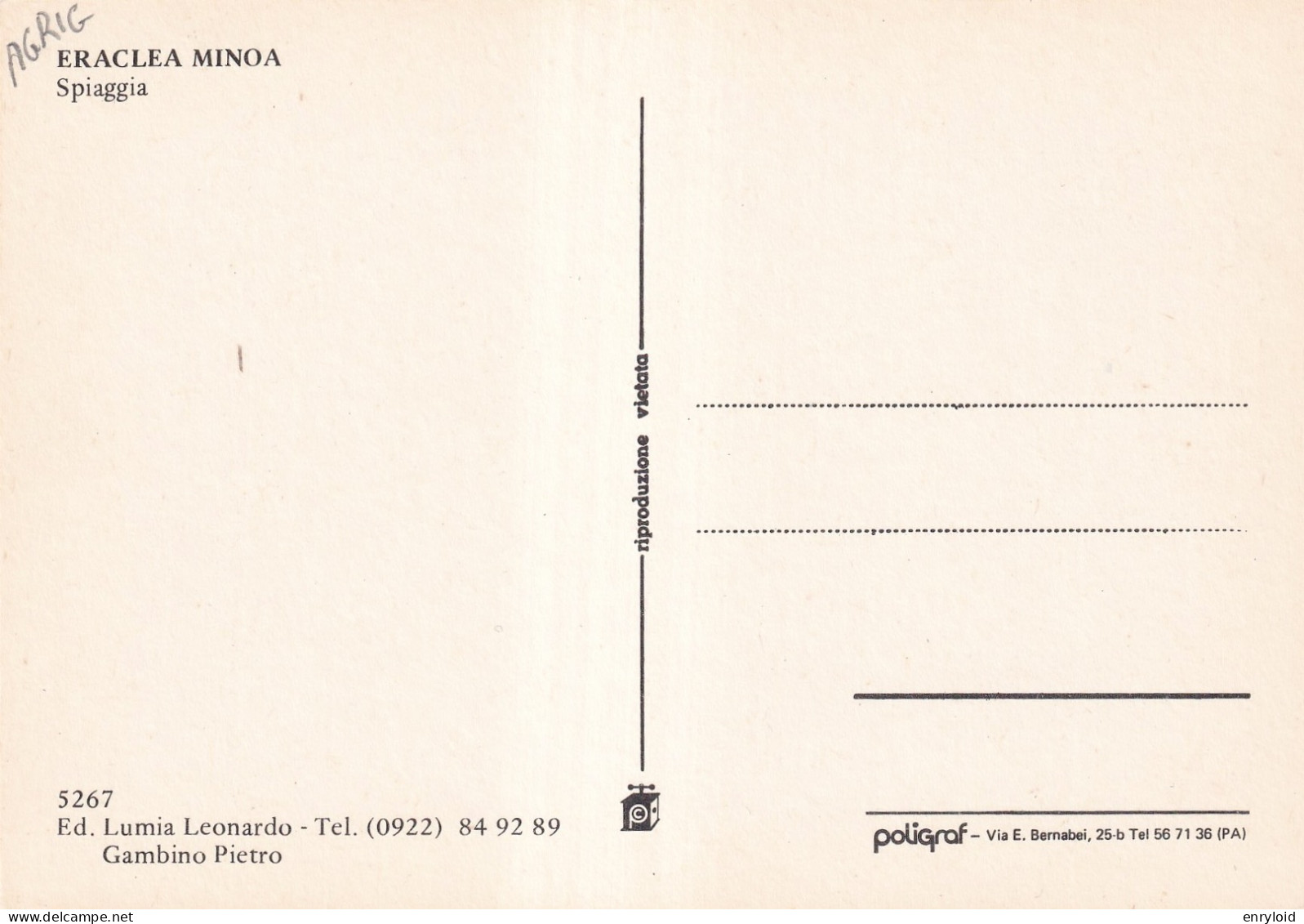 Eraclea Minoa Spiaggia  - Altri & Non Classificati