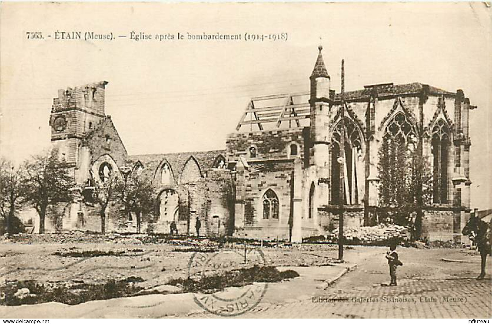 55* ERAIN Ruines Eglise- WW1        RL05.0195 - Guerre 1914-18