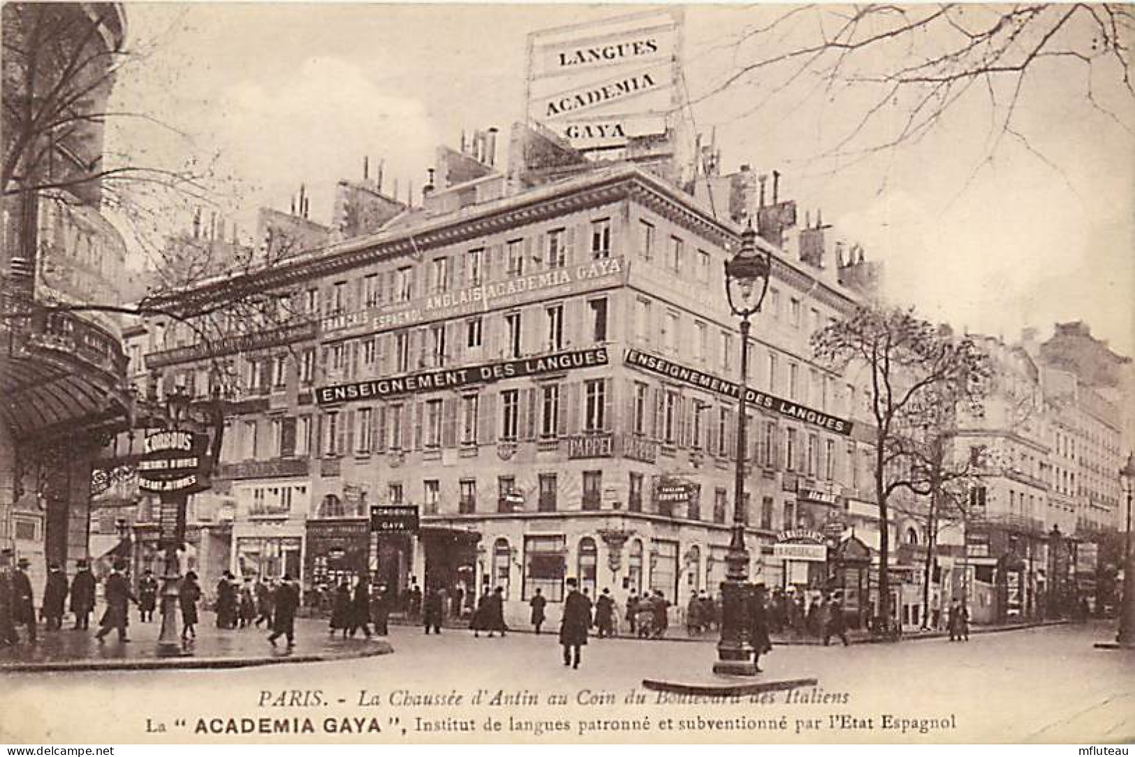 75* PARIS  9e  La Chaussee D Antin « academia Gaya »     RL04 .1426 - District 09