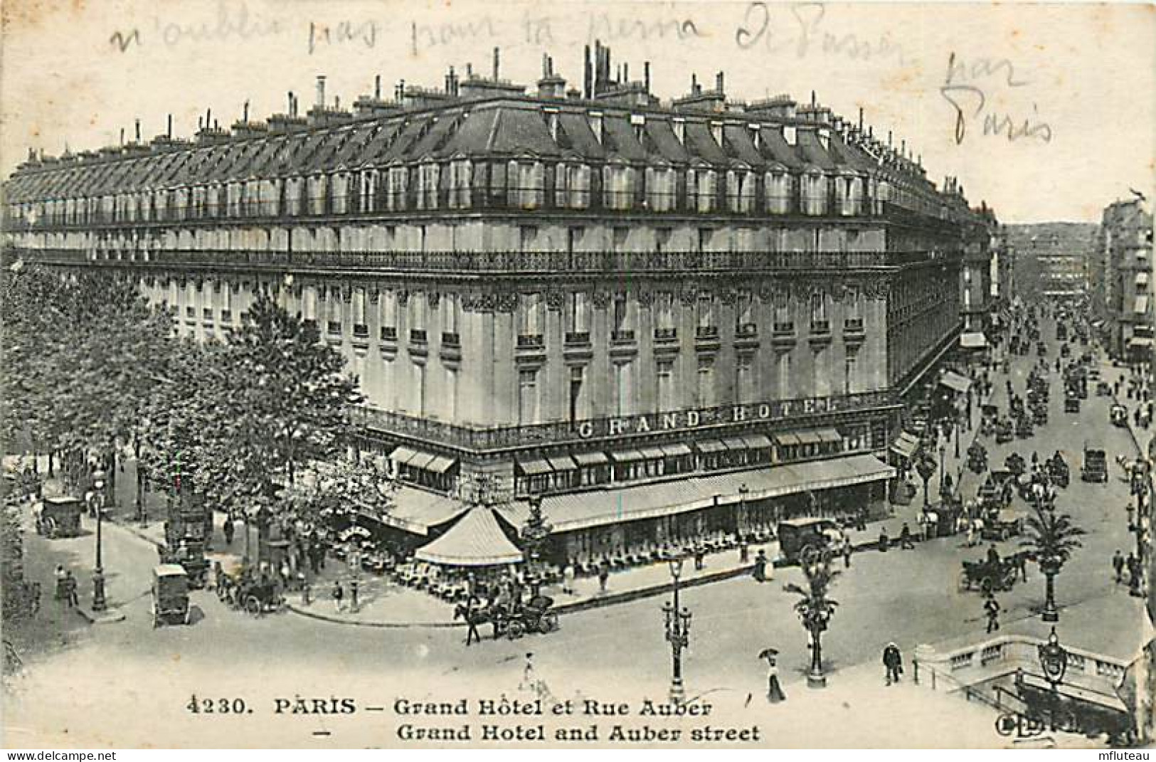 75* PARIS  9e   Rue Auber  Grand Hotel   RL04 .1421 - District 09