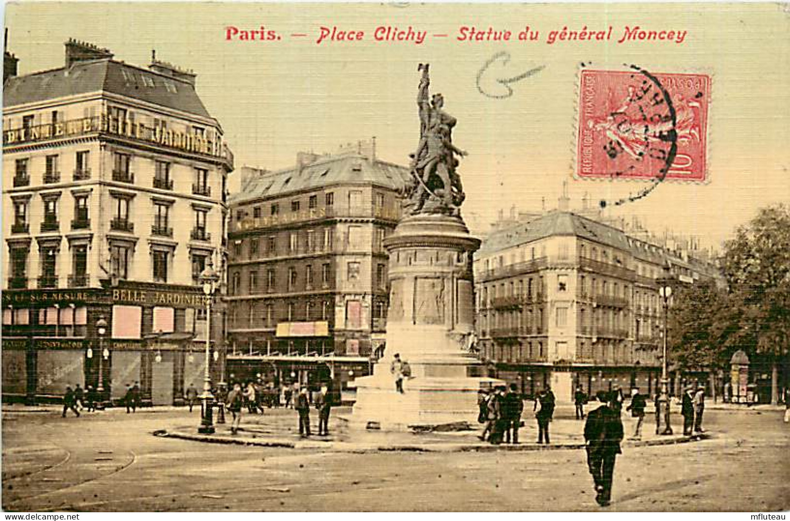 75* PARIS  9e   Place  Clichy  Statue Moncey    RL04 .1327 - Distrito: 09