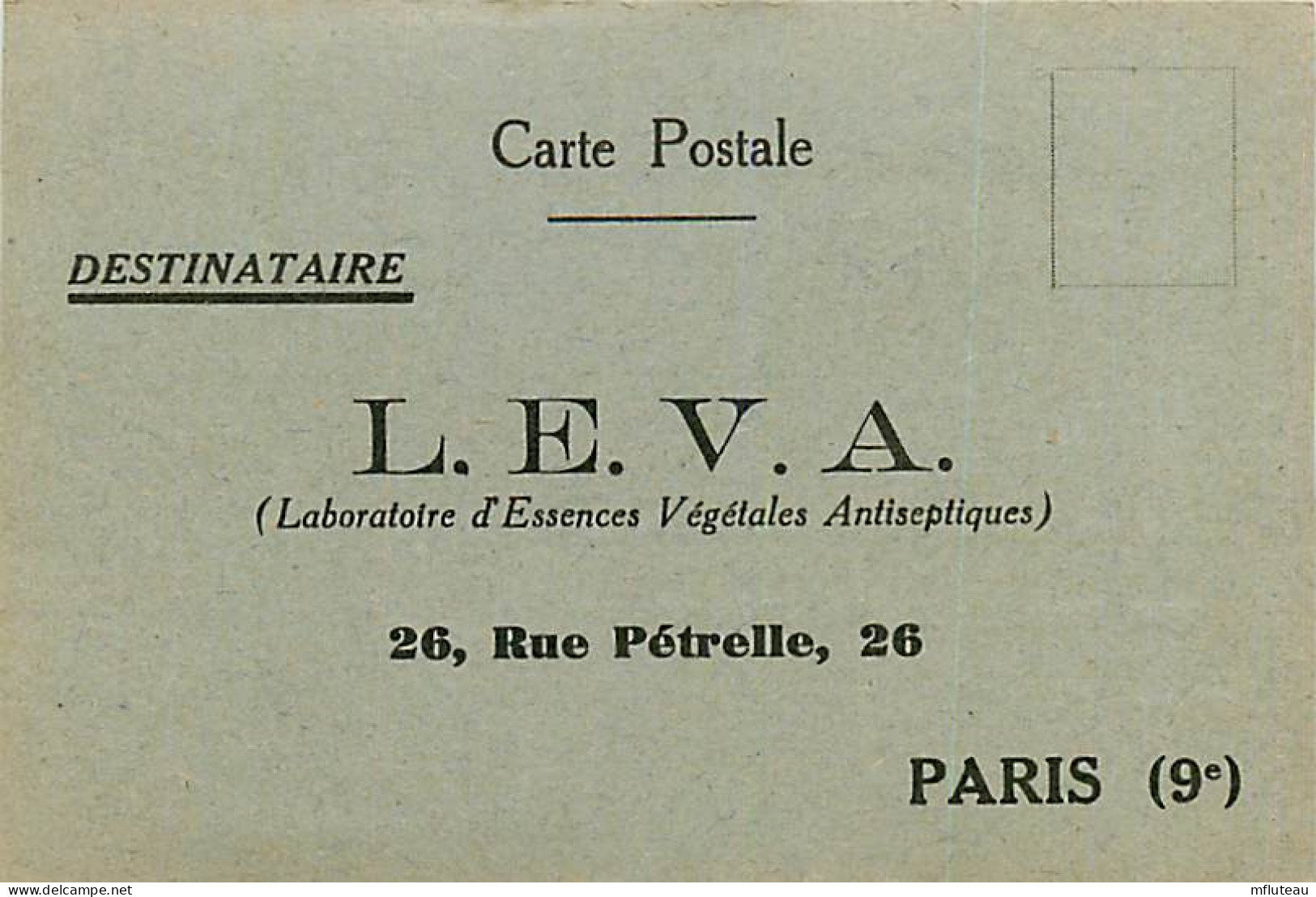 75* PARIS  9e    Labo L.E.V.A  « lenifredine Aqueuse »   RL04 .1304 - Salute