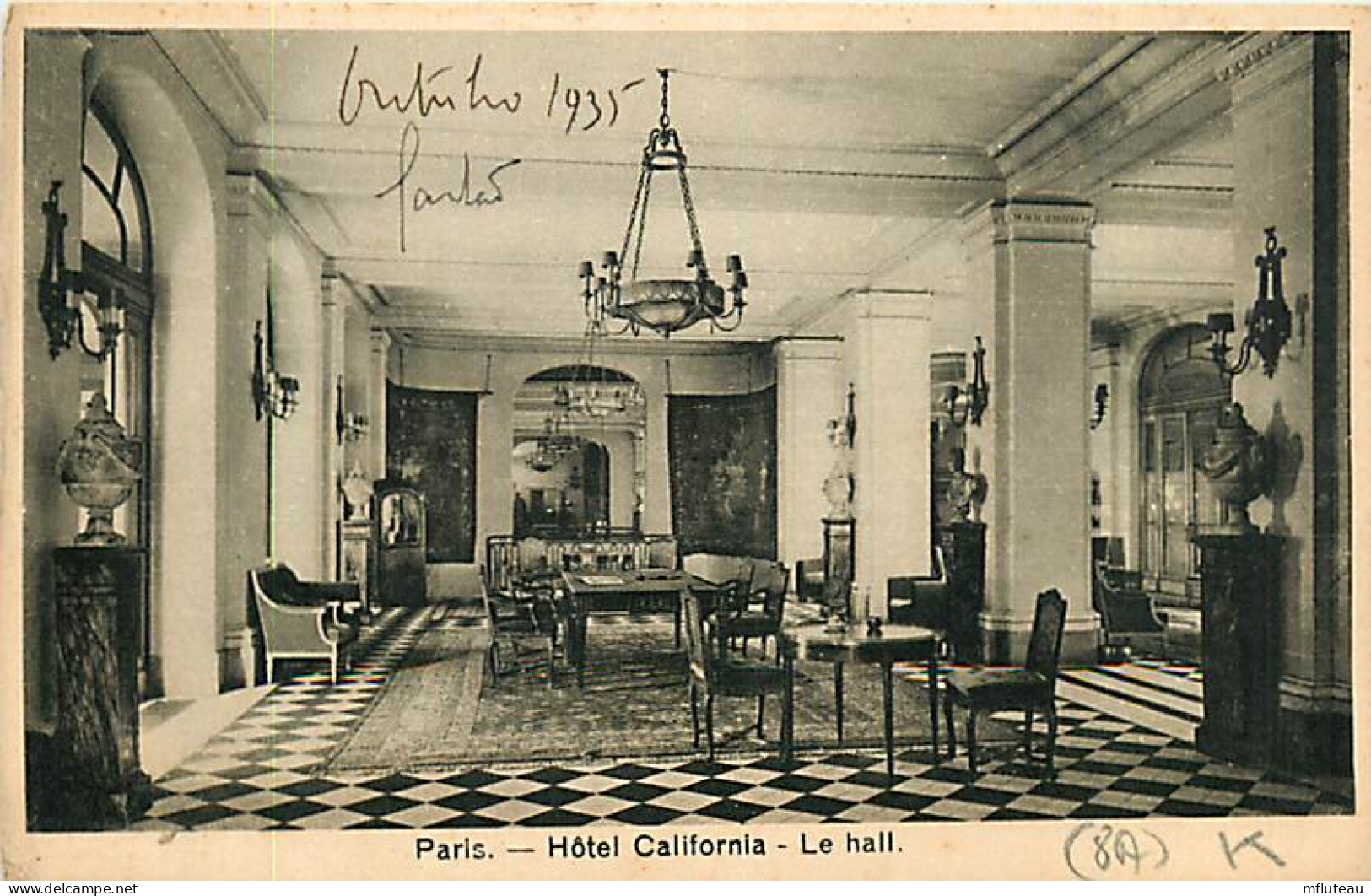 75* PARIS  8e   Hotel California  Le Hall   RL04 .1059 - District 08