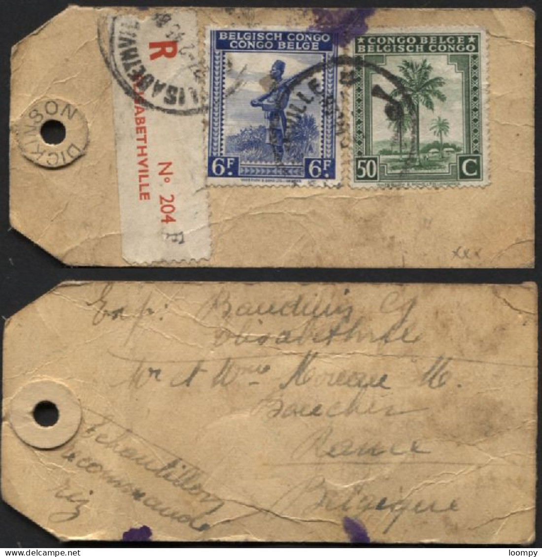 BELGIAN CONGO - échantillon De Riz En Recommandé Obl. ELISABETHVILLE Vers Rance 1946 - Covers & Documents