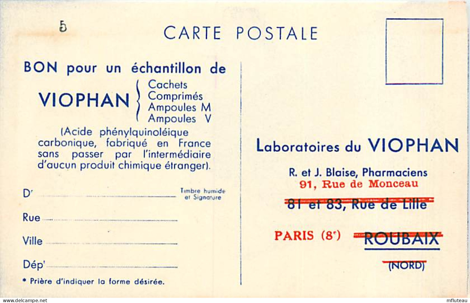 59* ROUBAIX  PARIS Labo VIOPHAN         RL05.0625 - Gesundheit