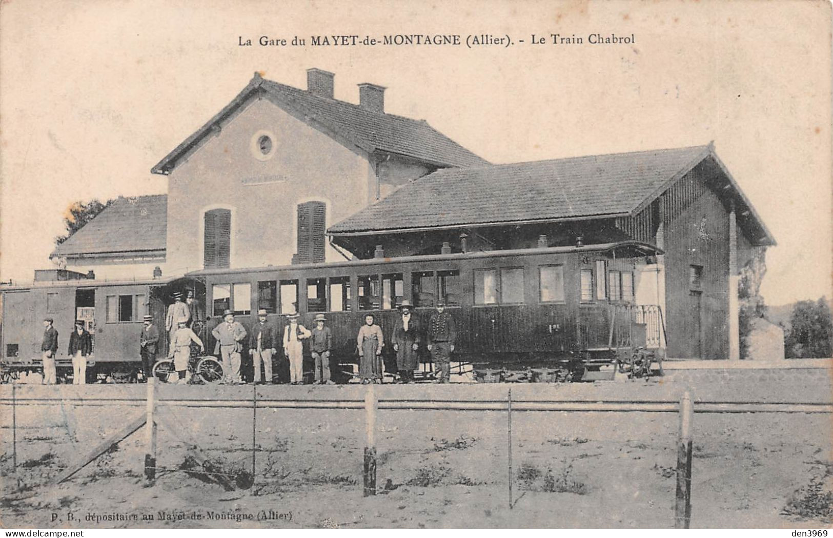 La Gare Du MAYET-de-MONTAGNE (Allier) - Le Train Chabrol - Voyagé 1908 (2 Scans) - Other & Unclassified