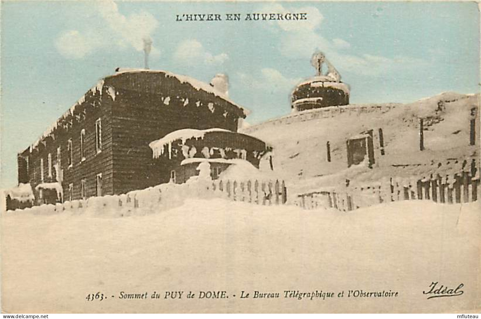 63* PUY DE DOME  En Hiver   Telegrahe  Observatoire      RL05.1290 - Autres & Non Classés