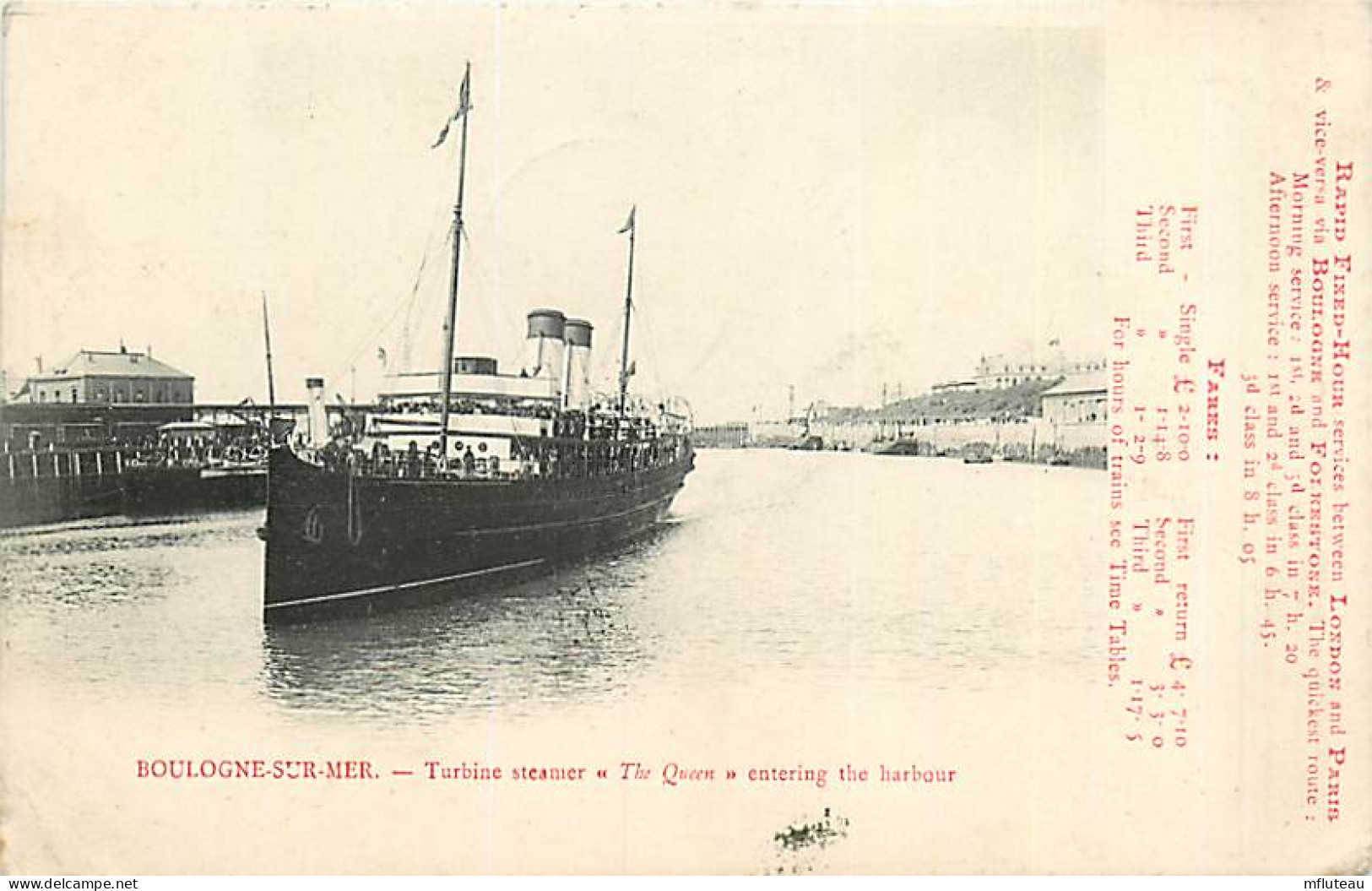 62* BOULOGNE SUR MER   Steamer « the Queen » RL05.1184 - Boulogne Sur Mer