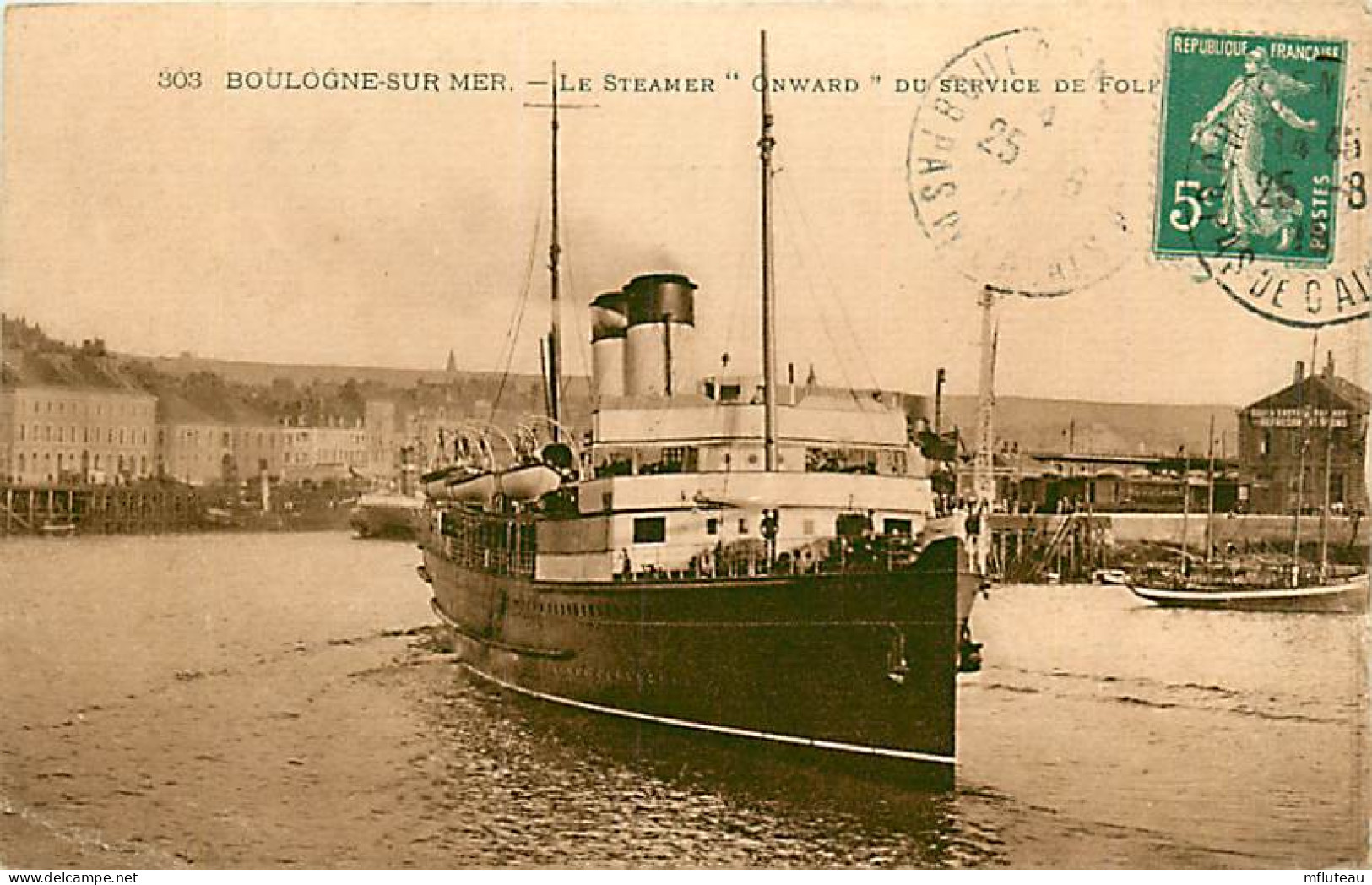 62* BOULOGNE SUR MER  Steamer « onward »     RL05.1162 - Boulogne Sur Mer