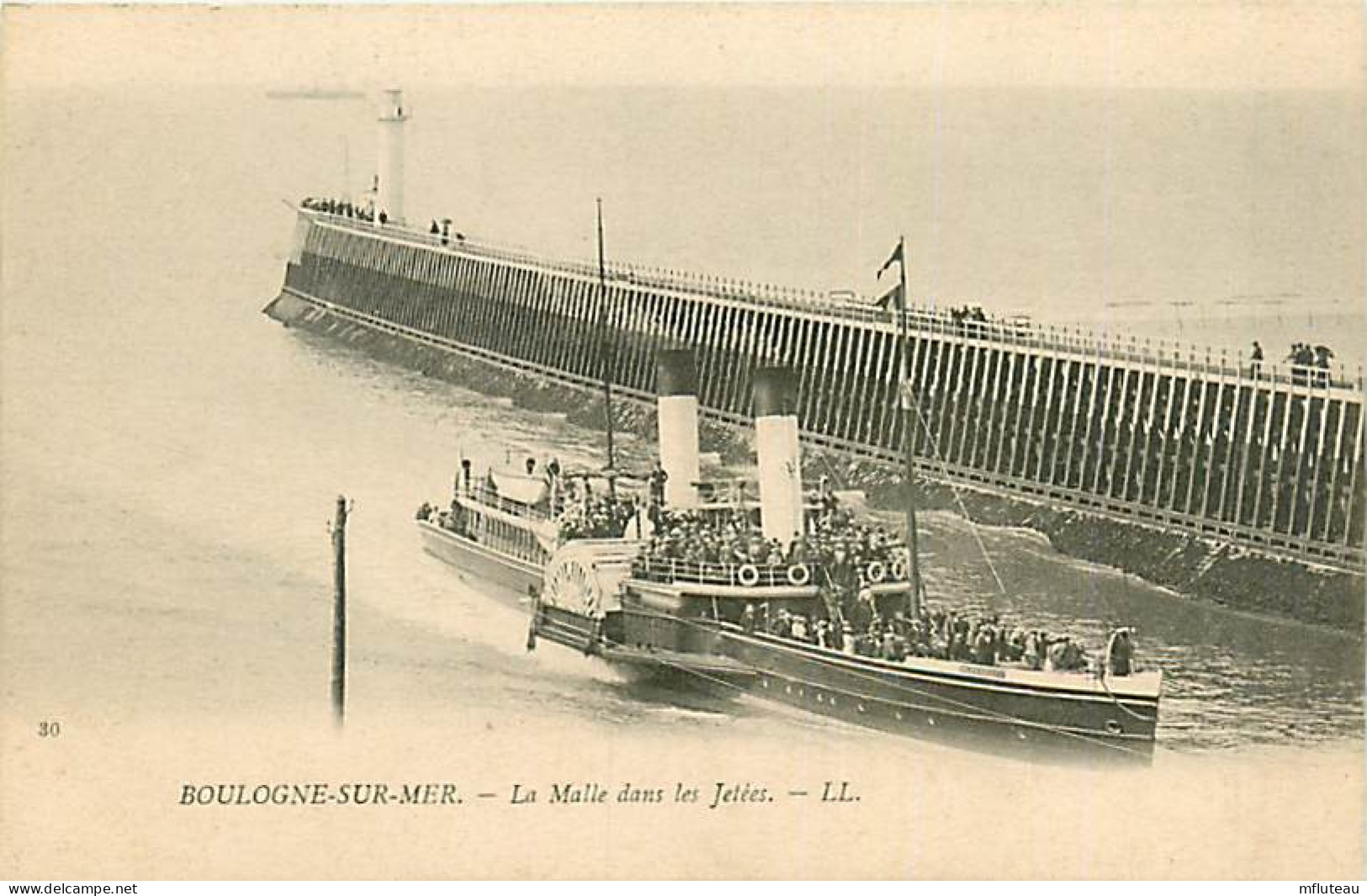 62* BOULOGNE SUR MER  La « malle » Dans Les Jetees     RL05.1138 - Boulogne Sur Mer