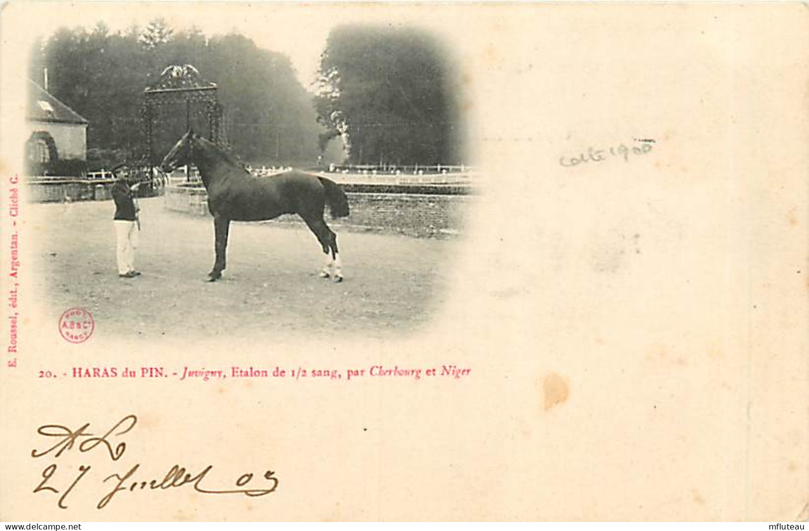 61* LE HARAS DU PIN  « juvigny » Etalon ½ Sang      RL05.0977 - Altri & Non Classificati