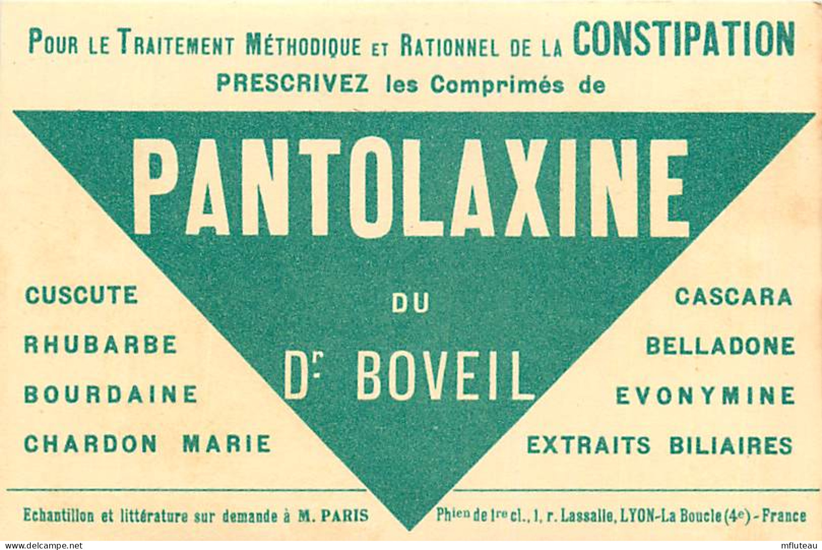 69* LYON  Pantolaxine Du Docteur BOVEIL            RL06.0453 - Salud