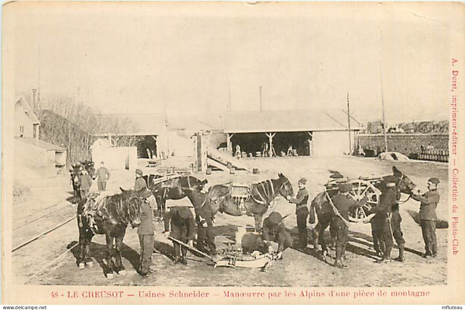 71* LE CREUSOT Usines Schneider  Manuvre Pour Les Alpins          RL06.0826 - Manoeuvres