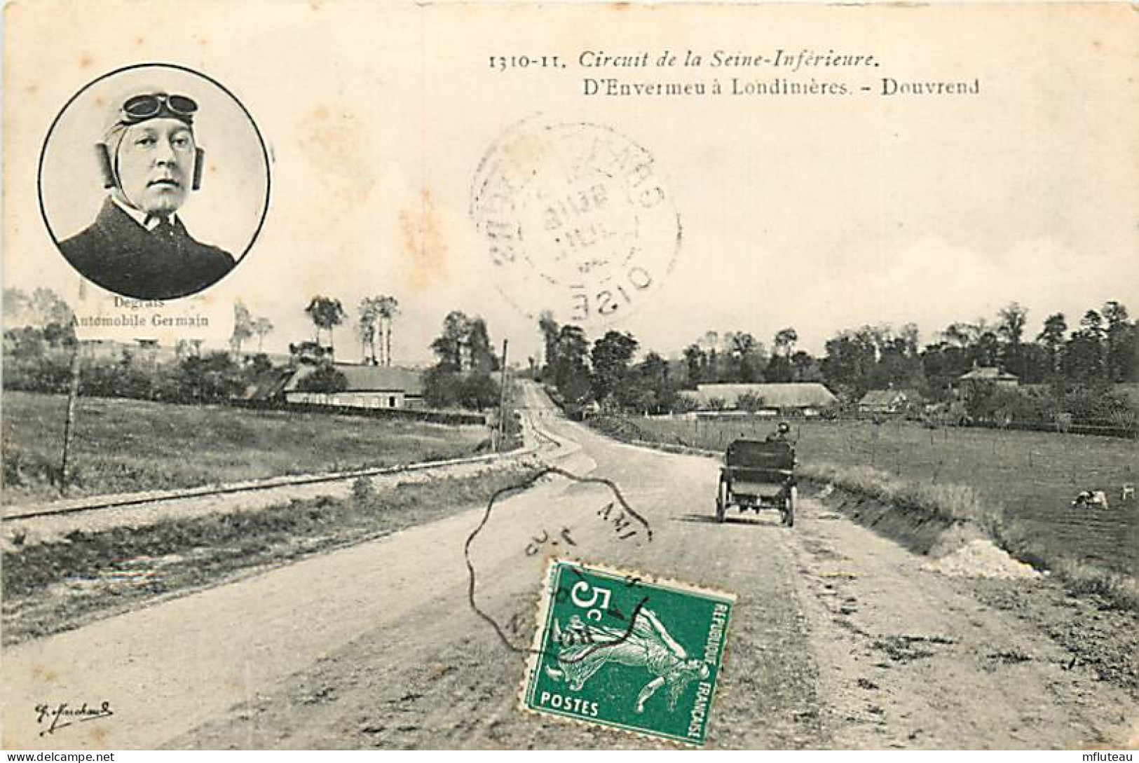 76* CIRCUIT SEINE INFERIEURE Degrais Sur Voiture Germain  RL07.0290 - Andere & Zonder Classificatie