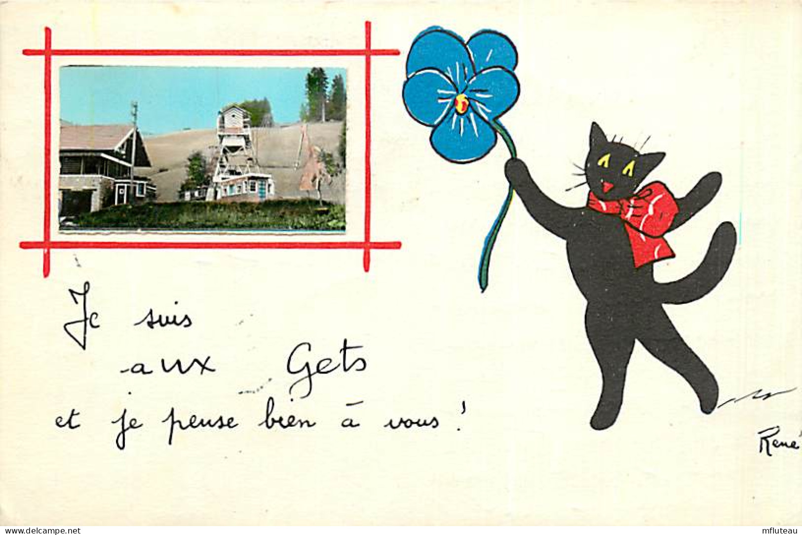 74* LES GETS  Pensee  Chat           RL06.1505 - Les Gets