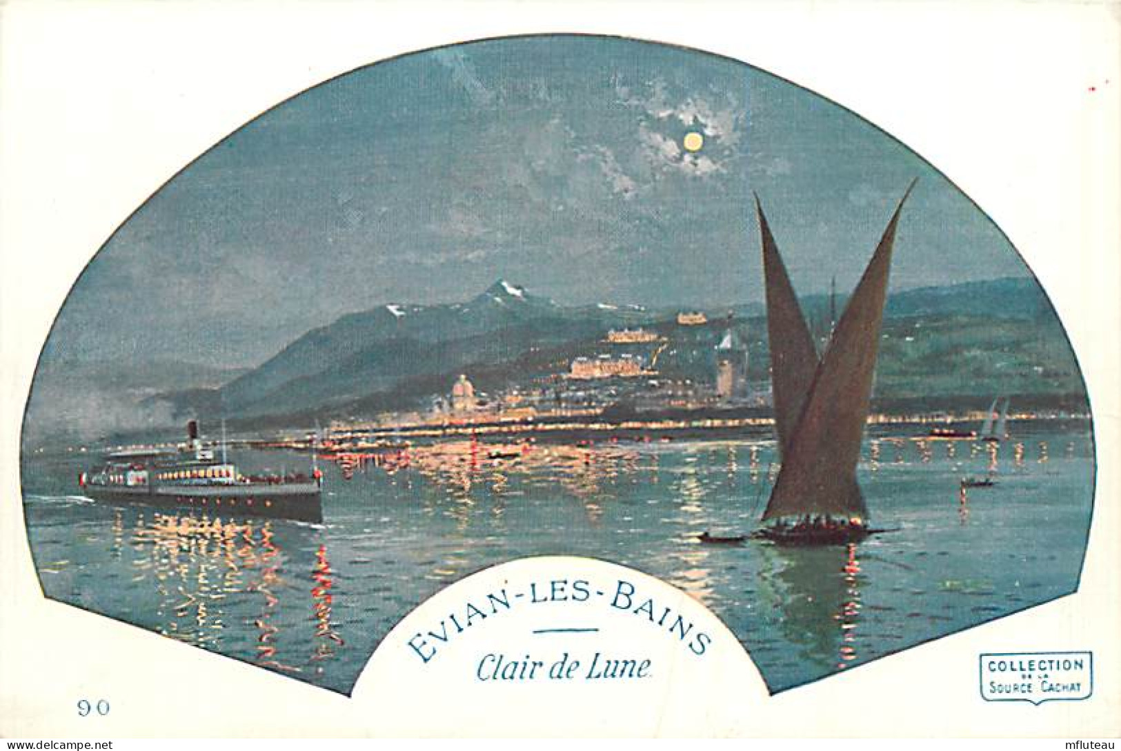 74* EVIAN Les Bains  - Lac (illustree)- Clair De Lune   RL06.1375 - Evian-les-Bains