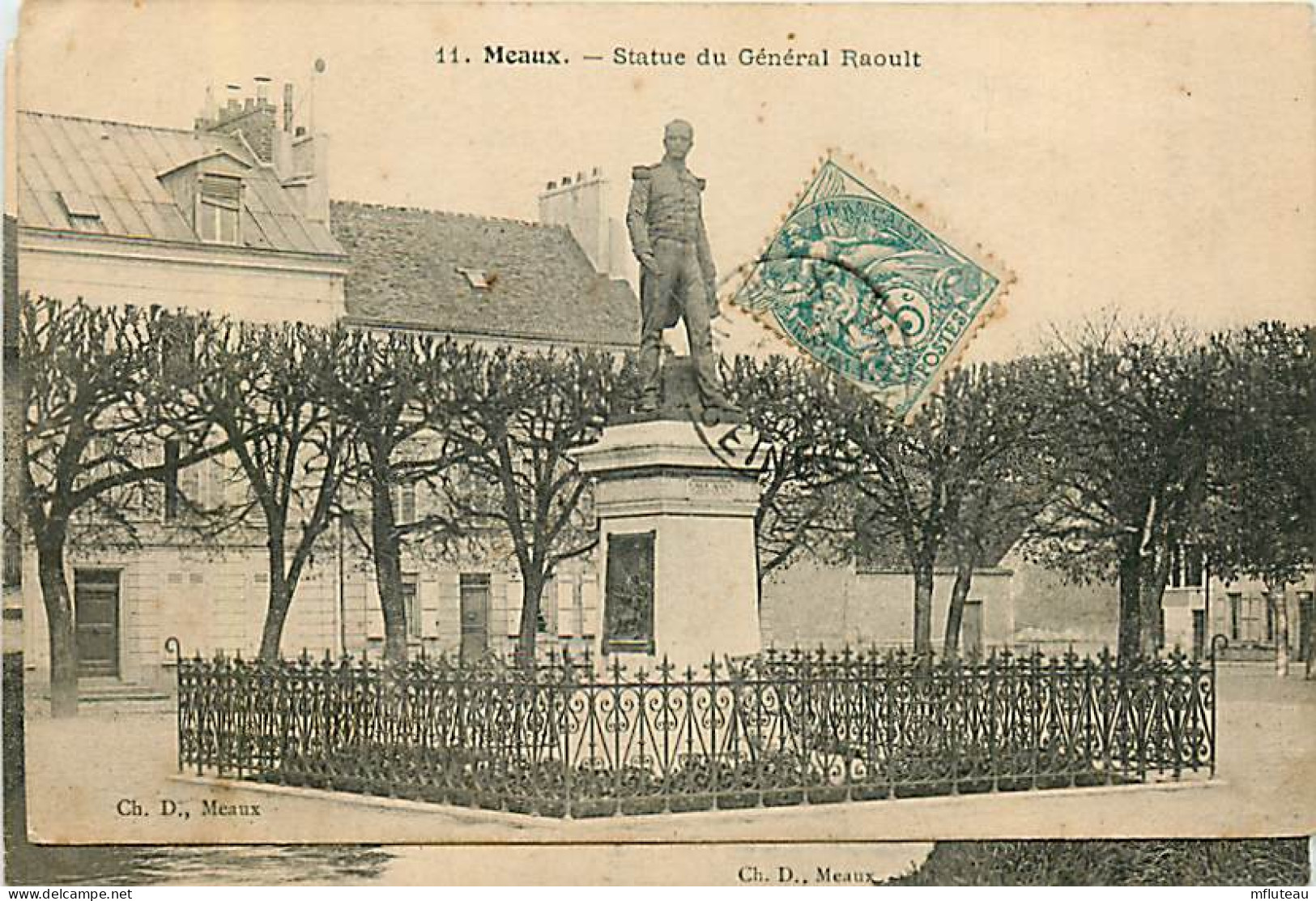 77* MEAUX  Statue General Raoult     RL07.0693 - Meaux