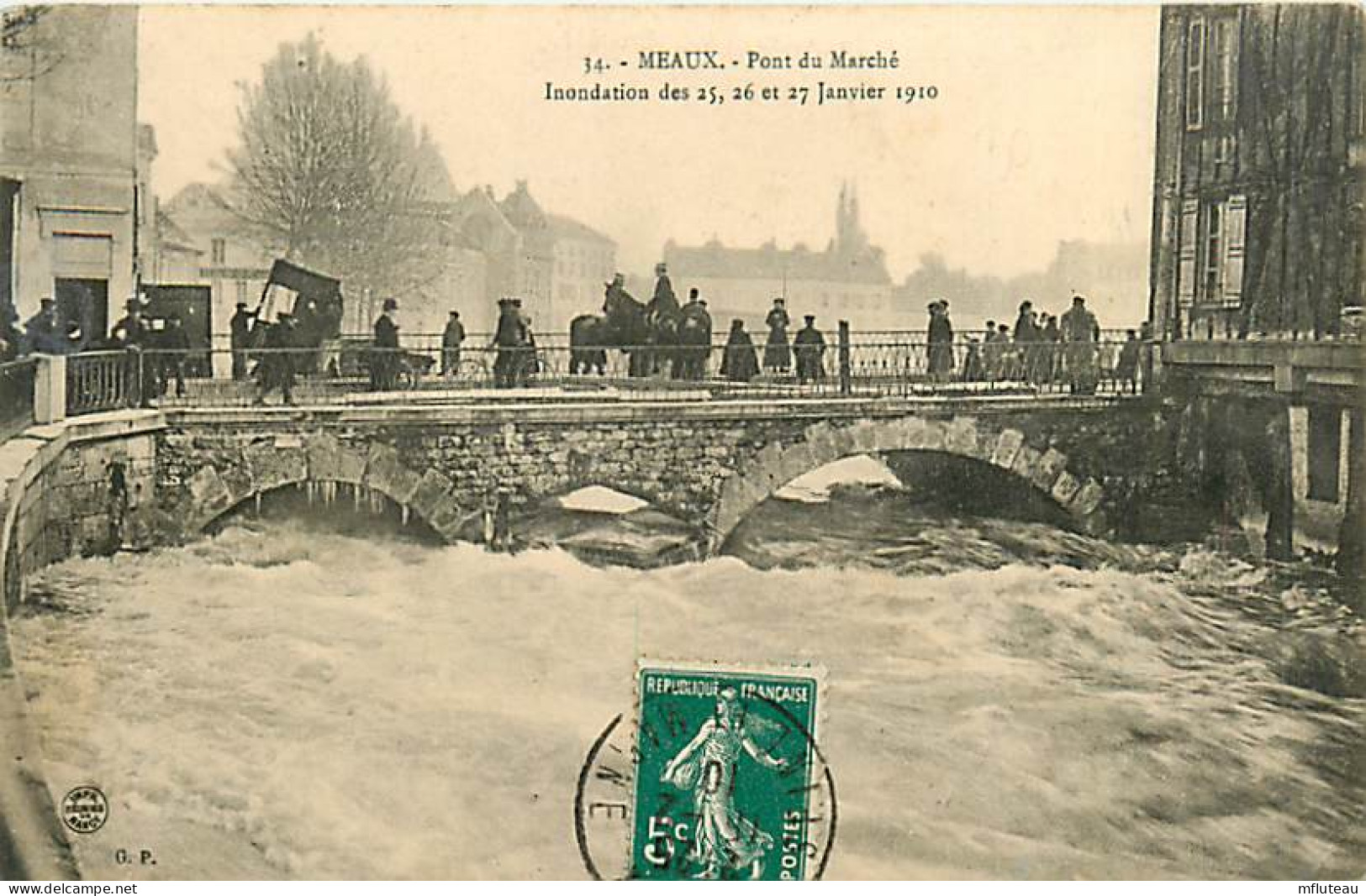 77* MEAUX   Crue 1910   Pont Du Marche   RL07.0584 - Meaux