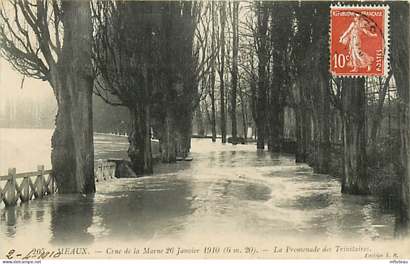 77* MEAUX   Crue 1910  Promenade Des  Trinitaires   RL07.0576 - Meaux