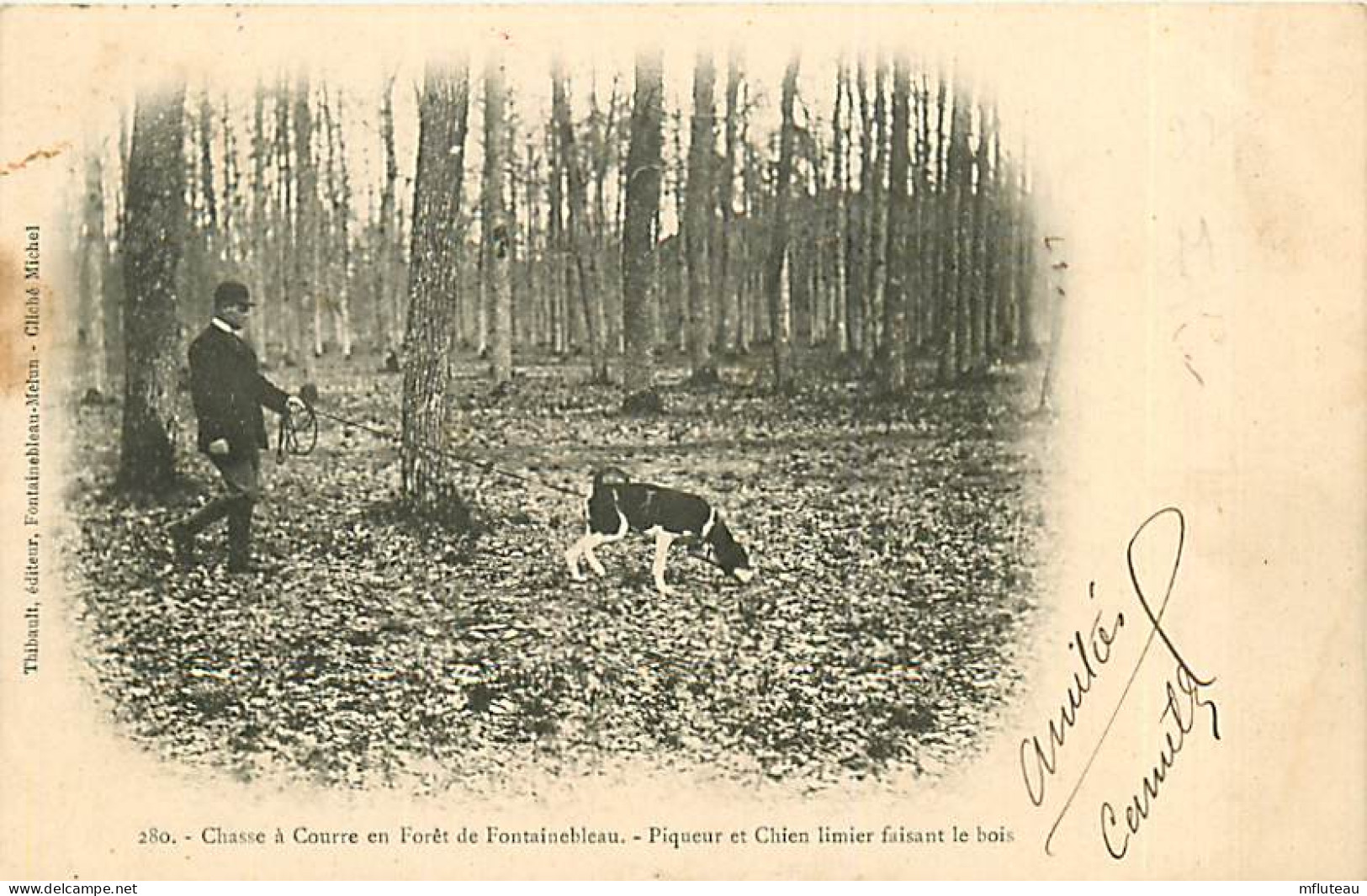 77* FONTAINEBLEAU  Chasse A Courre piqueur Et Limier    RL07.1227 - Chasse