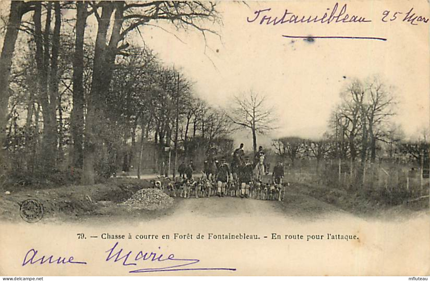 77* FONTAINEBLEAU Chasse A Courre  - En Route      RL07.1178 - Hunting