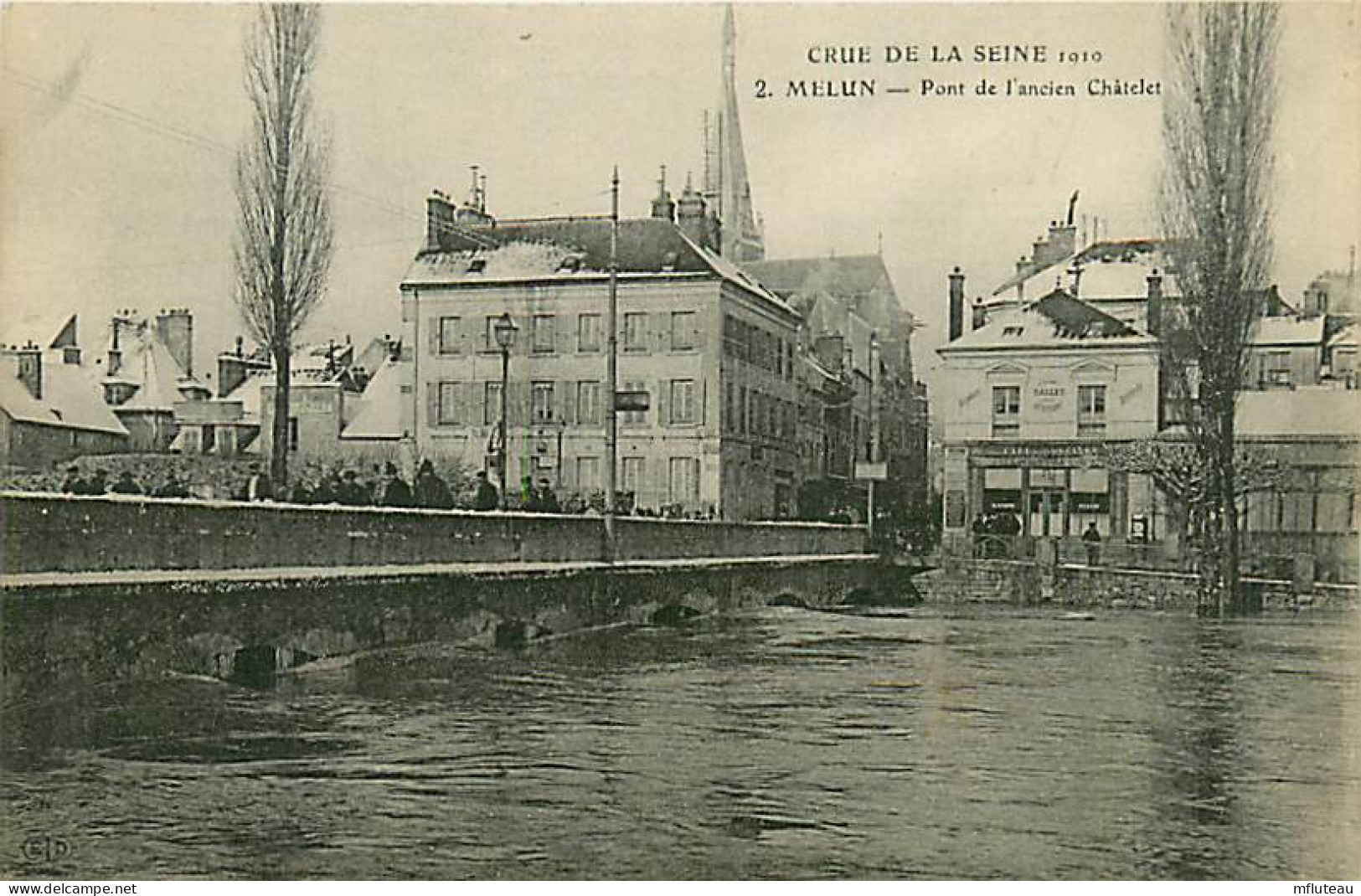 77* MELUN Crue 1910  Pont Ancien Chalet     RL07.0987 - Melun