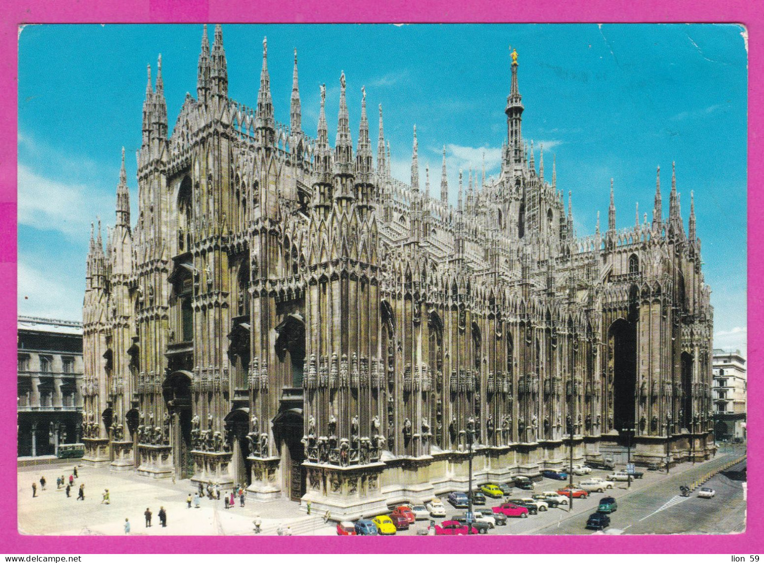 294026 / Italy - MILANO Il Duomo Cathedral Der Dom PC 1967 USED 55 L Designs From Sistine Chapel By Michelangelo - 1961-70: Marcophilia