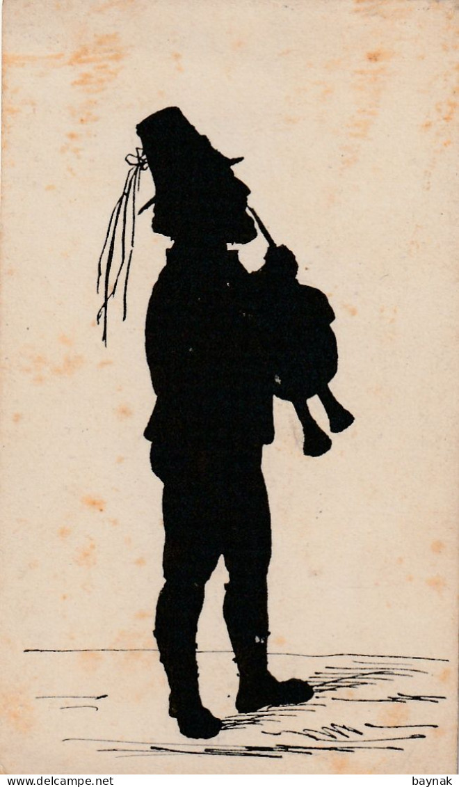 TH3536  --    SILHOUETTE   --  9,4 Cm X 5,5 Cm  --  NOT POSTCARD - Scherenschnitt - Silhouette