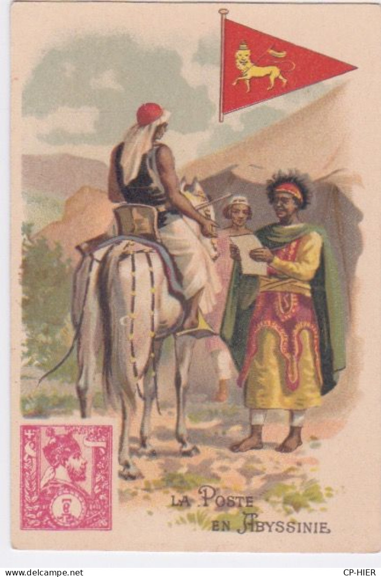 CHROMOS - CHROMO - IMAGE MOKA LEROUX - LA POSTE EN ABYSSINIE - ETHIOPIE  -  COURRIER  DU SERVICE POSTAL - Andere & Zonder Classificatie