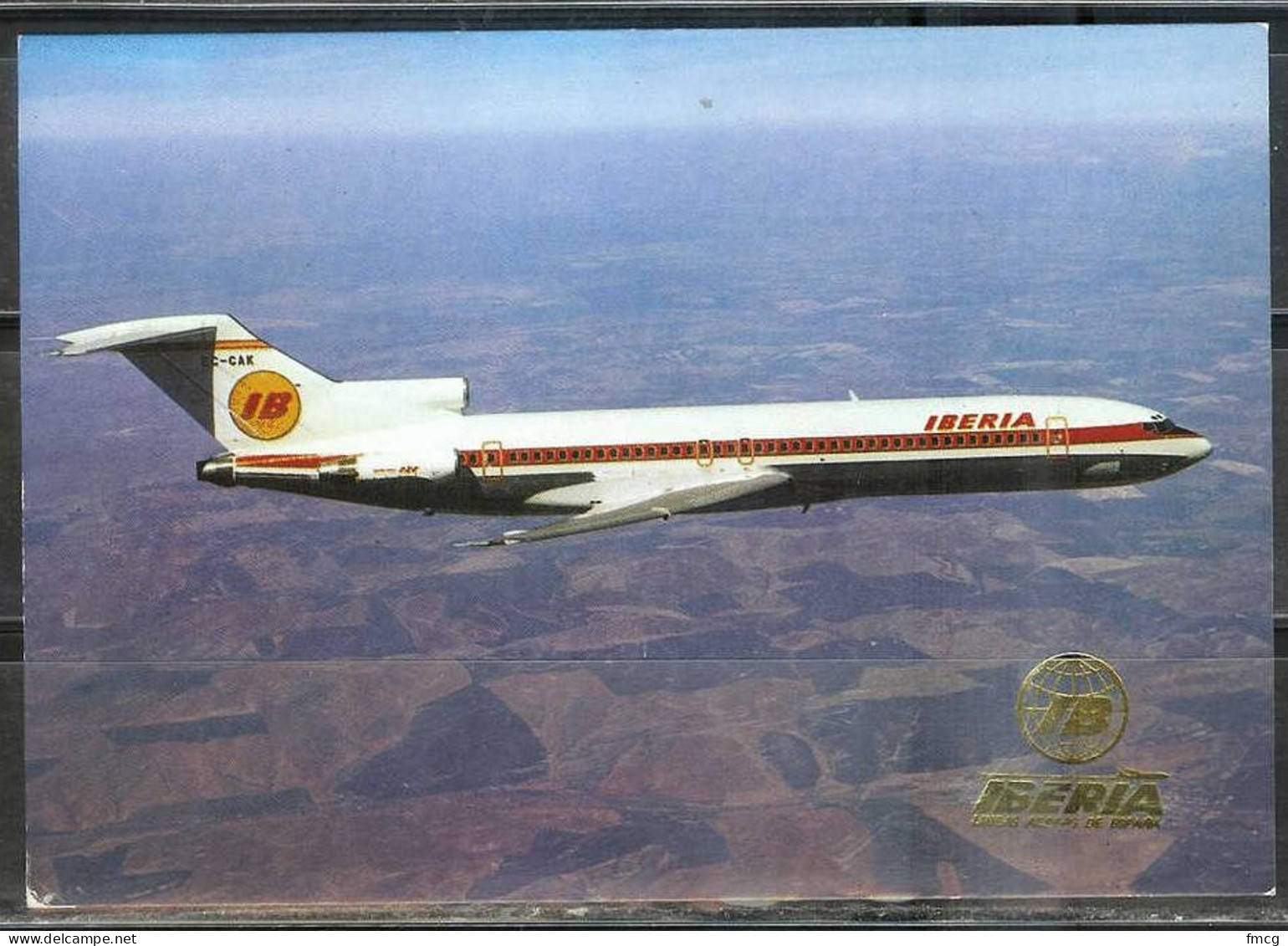 Iberia Airlines Boeing 727, Unused, Two Corners - 1975 Date On Back - 1946-....: Modern Era