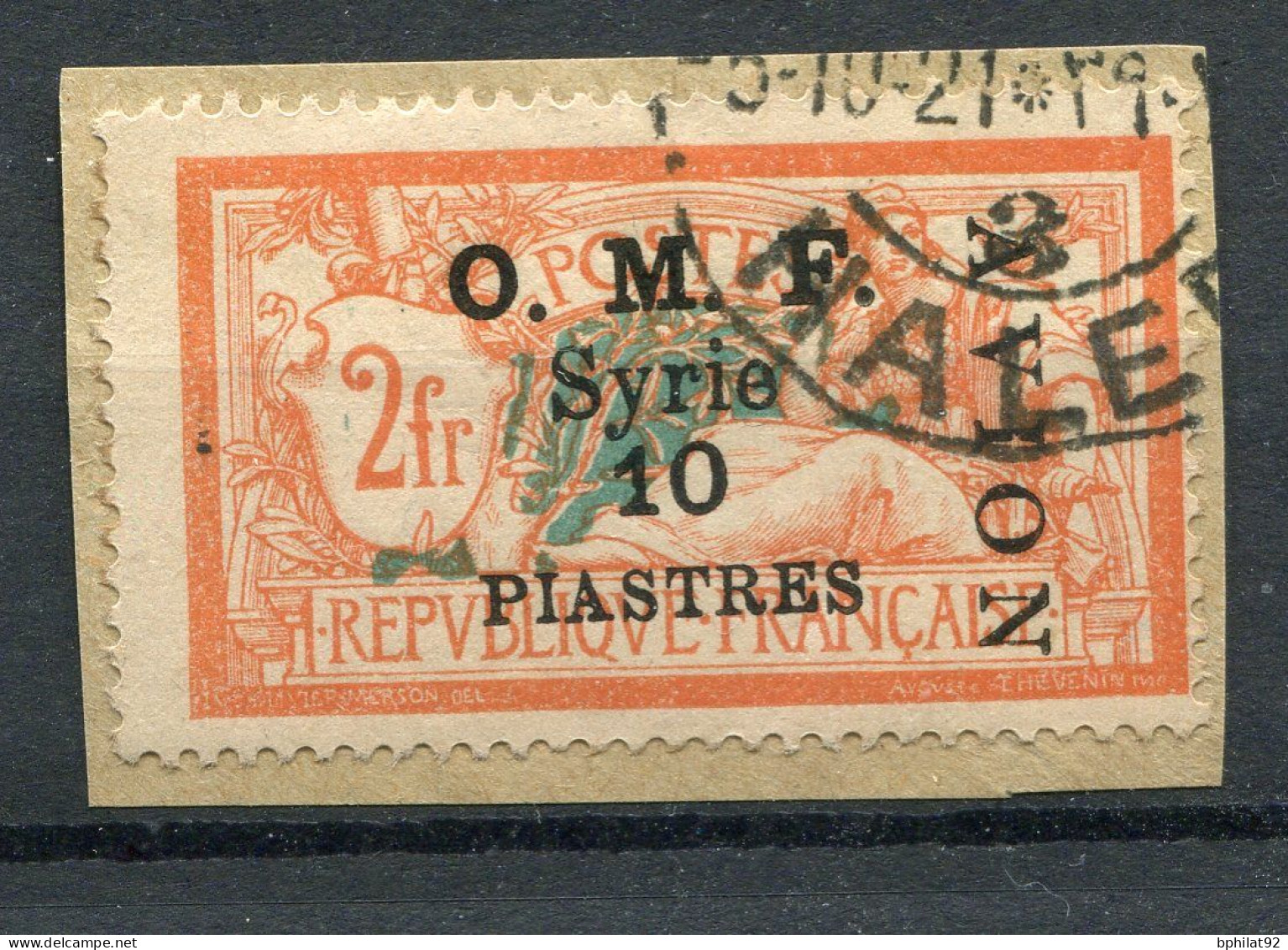 !!! SYRIE, PA N°9 OBLITEREE SUR FRAGMENT - Airmail